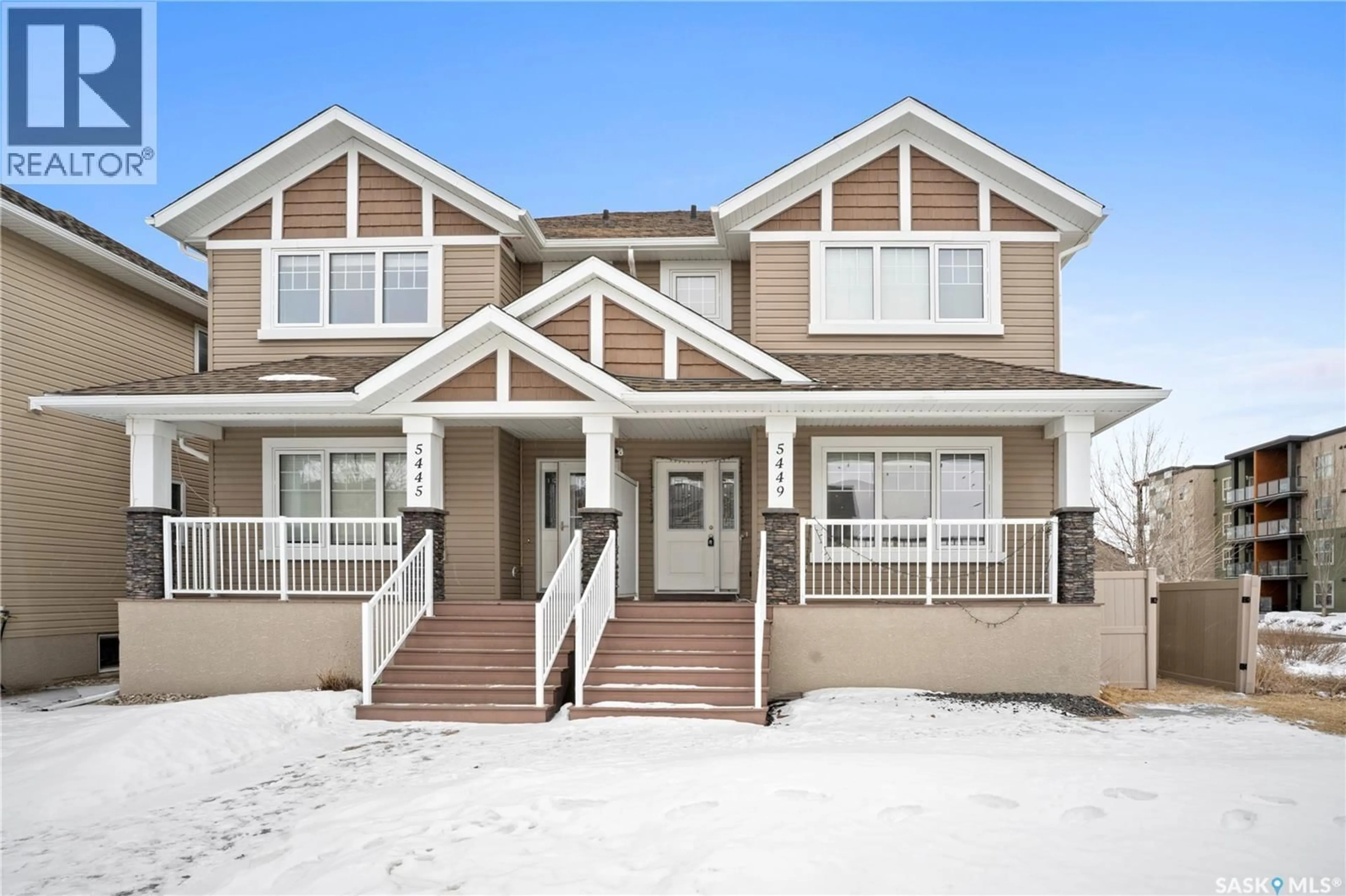 Home with vinyl exterior material, street for 5449 JIM CAIRNS BOULEVARD, Regina Saskatchewan S4W0G1