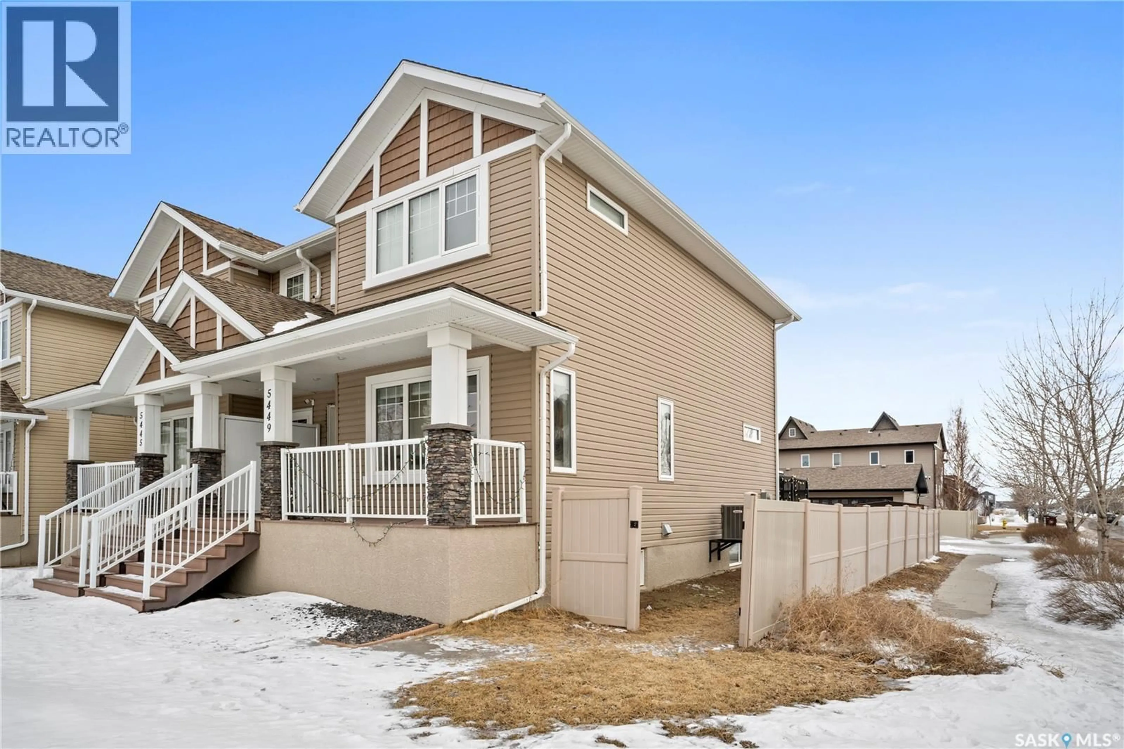 Home with vinyl exterior material, street for 5449 JIM CAIRNS BOULEVARD, Regina Saskatchewan S4W0G1