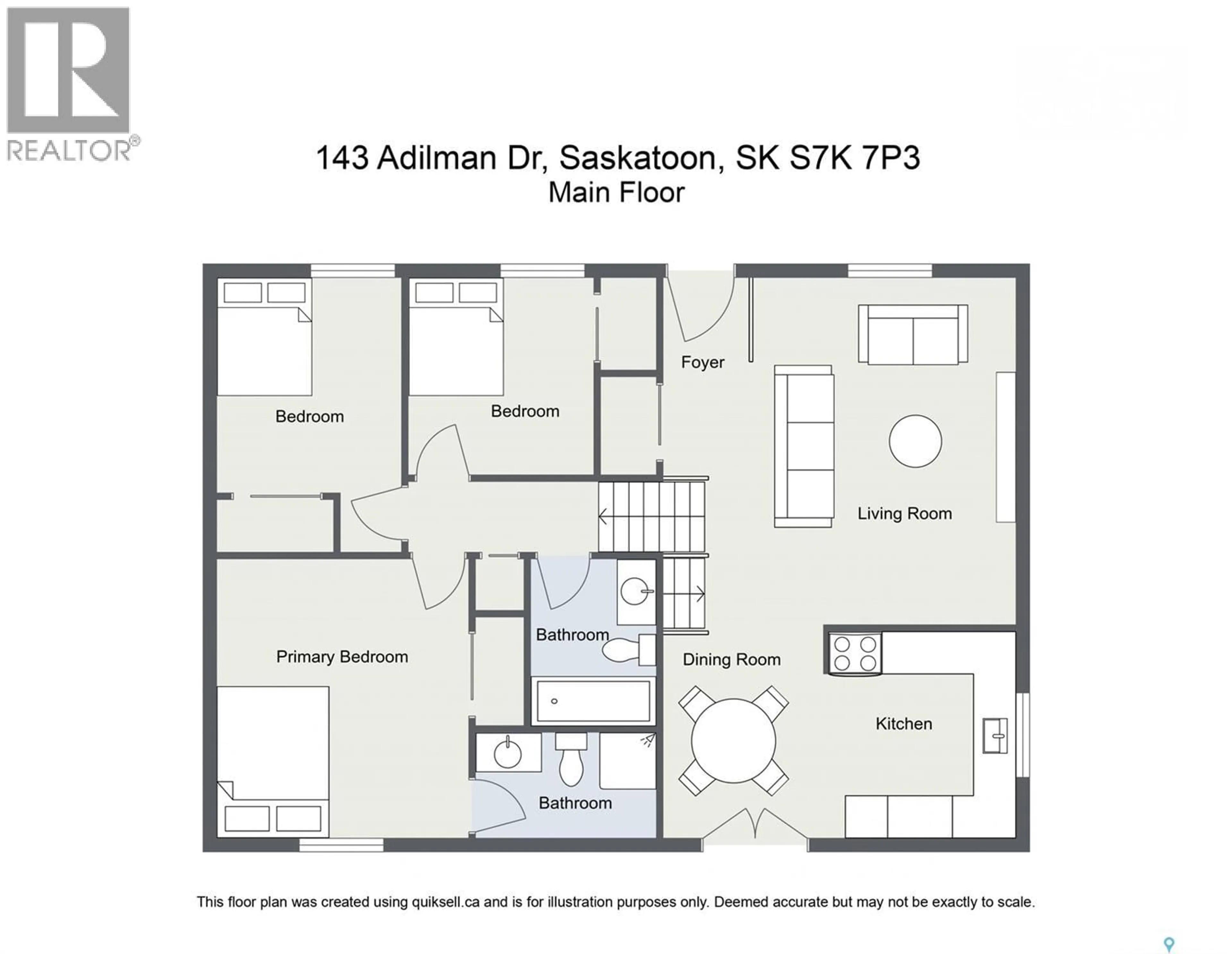 Floor plan for 143 ADILMAN DRIVE, Saskatoon Saskatchewan S7K7P3