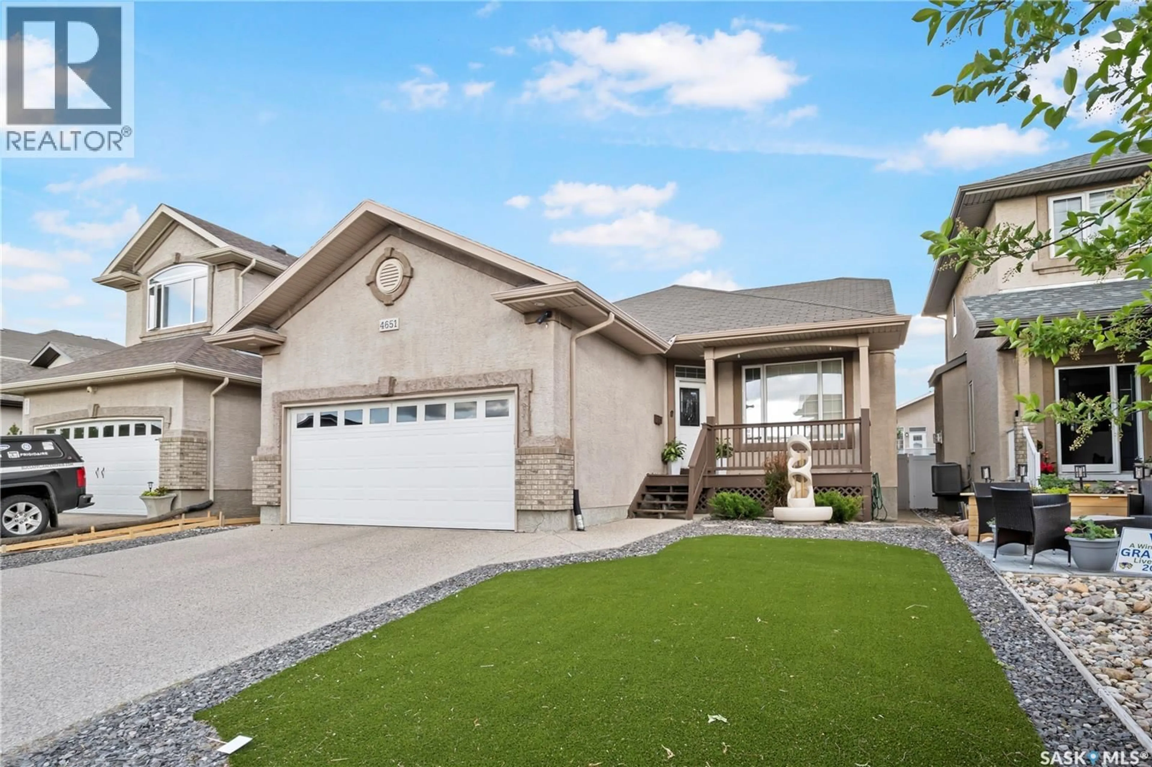 Home with vinyl exterior material, street for 4651 SHERLOCK DRIVE, Regina Saskatchewan S4X0B5