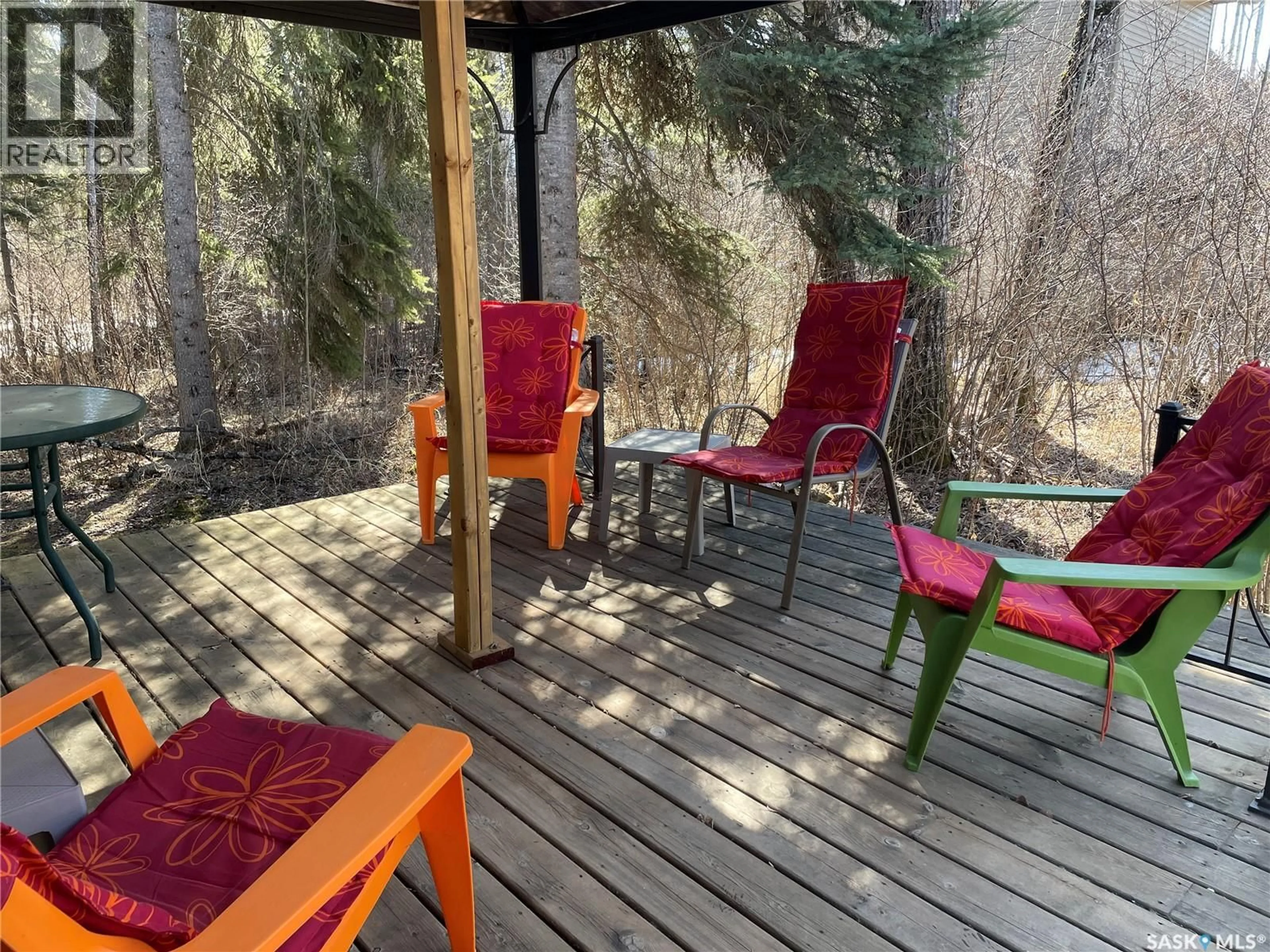 Patio, forest/trees view for 20 TRANQUILITY DR, Big River Rm No. 555 Saskatchewan S0J0E0