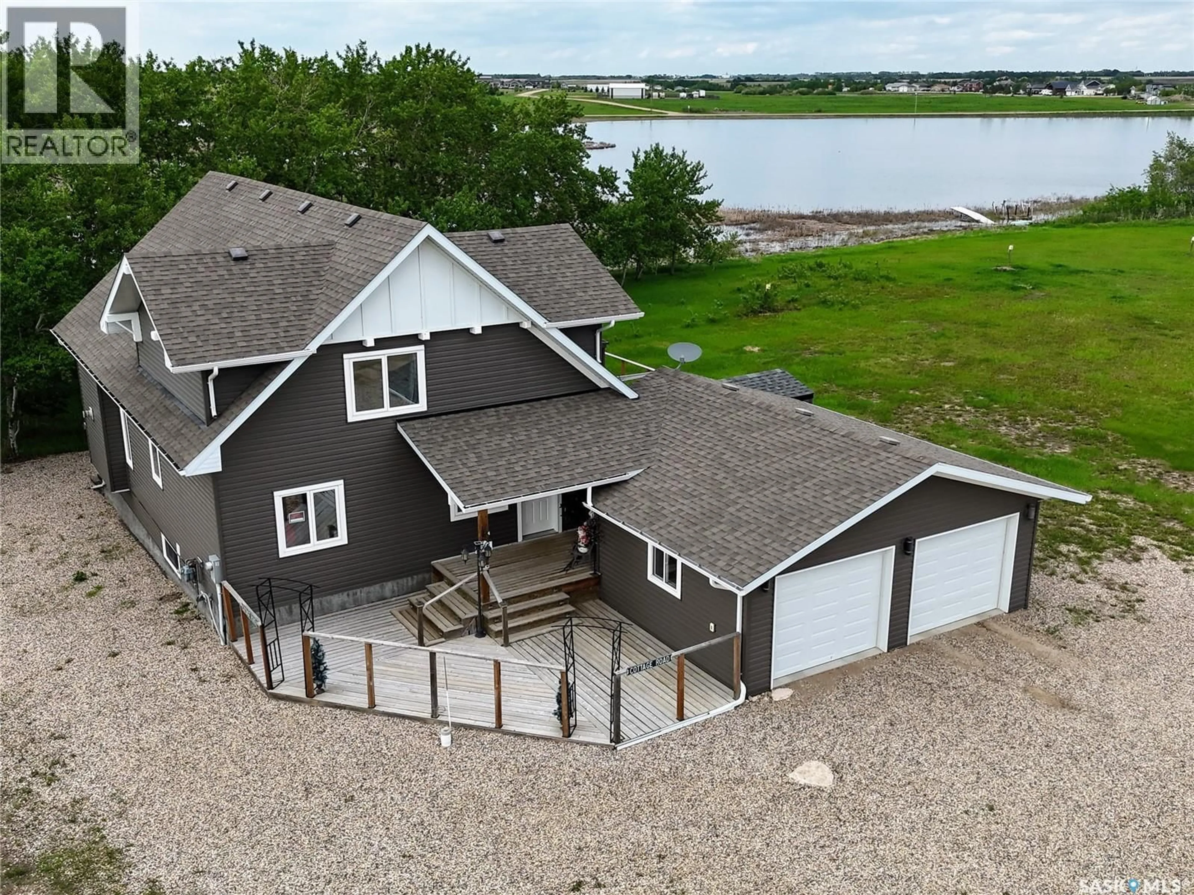 A pic from outside/outdoor area/front of a property/back of a property/a pic from drone, water/lake/river/ocean view for 1&2 PELICAN LANE, Wolverine Rm No. 340 Saskatchewan S0K2A0