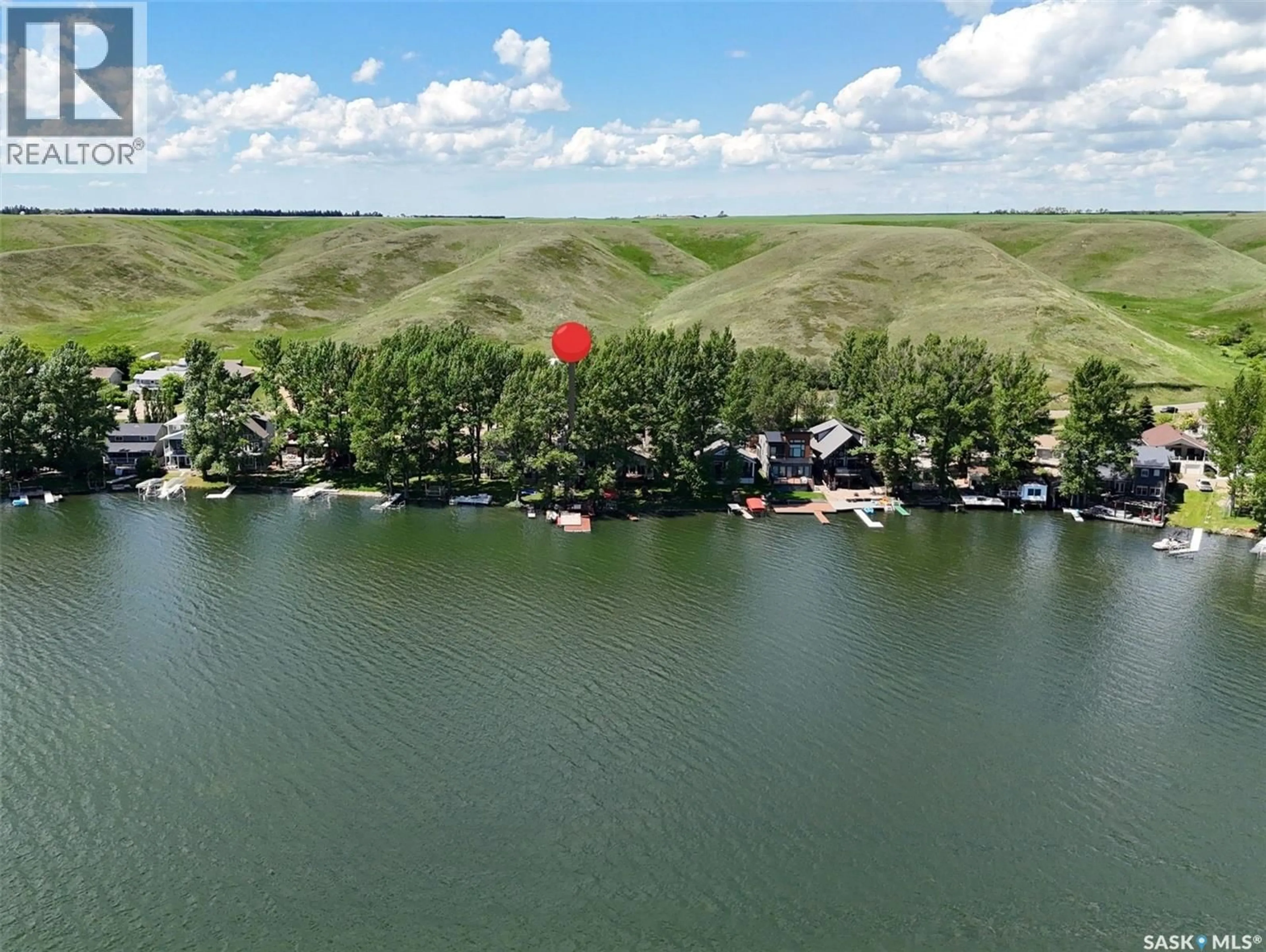 A pic from outside/outdoor area/front of a property/back of a property/a pic from drone, water/lake/river/ocean view for 111 ELIM LANE, Lac Pelletier Rm No. 107 Saskatchewan S0N2Y0