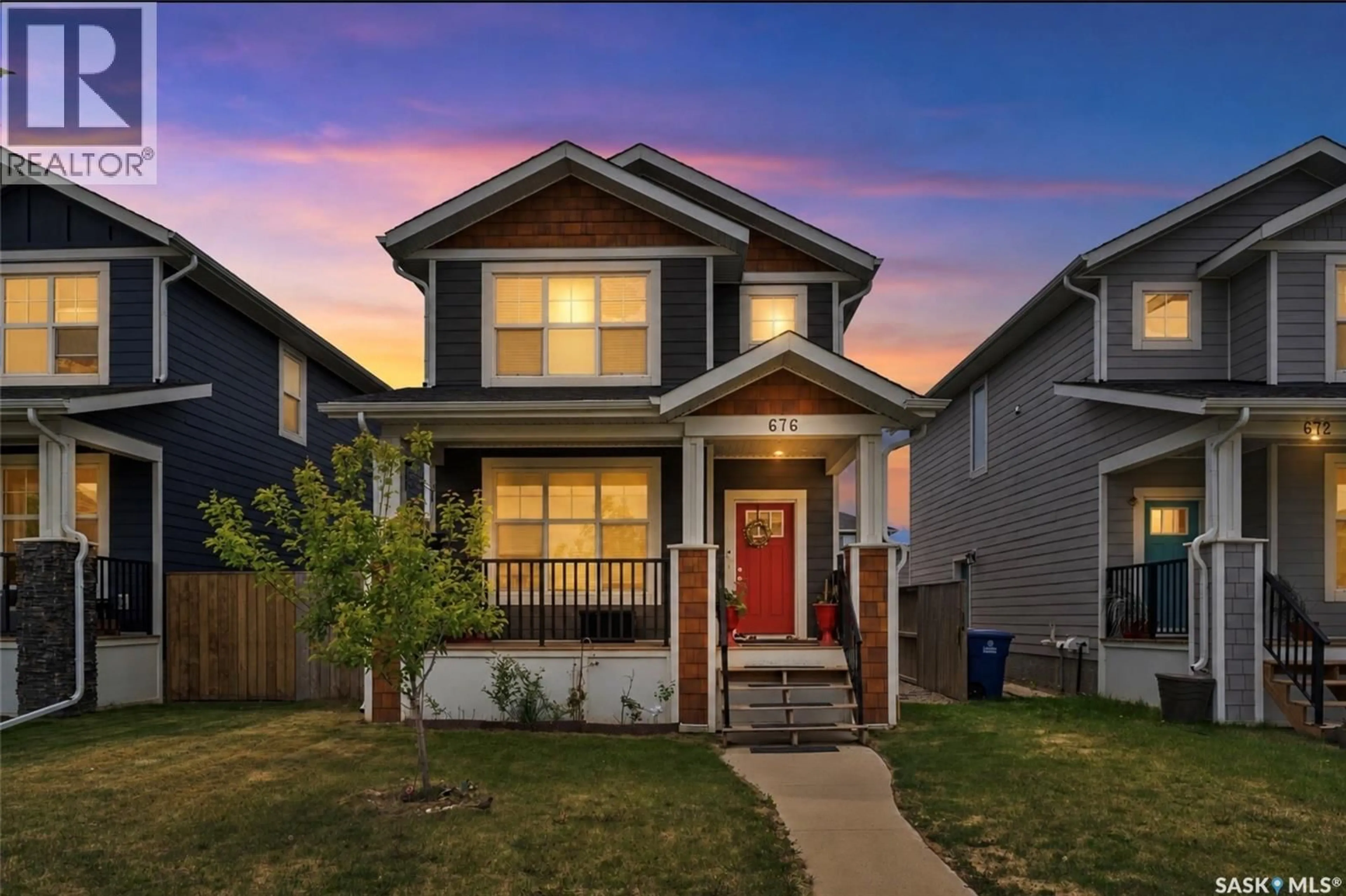 Home with brick exterior material, street for 676 MEADOWS BOULEVARD, Saskatoon Saskatchewan S7V0M5