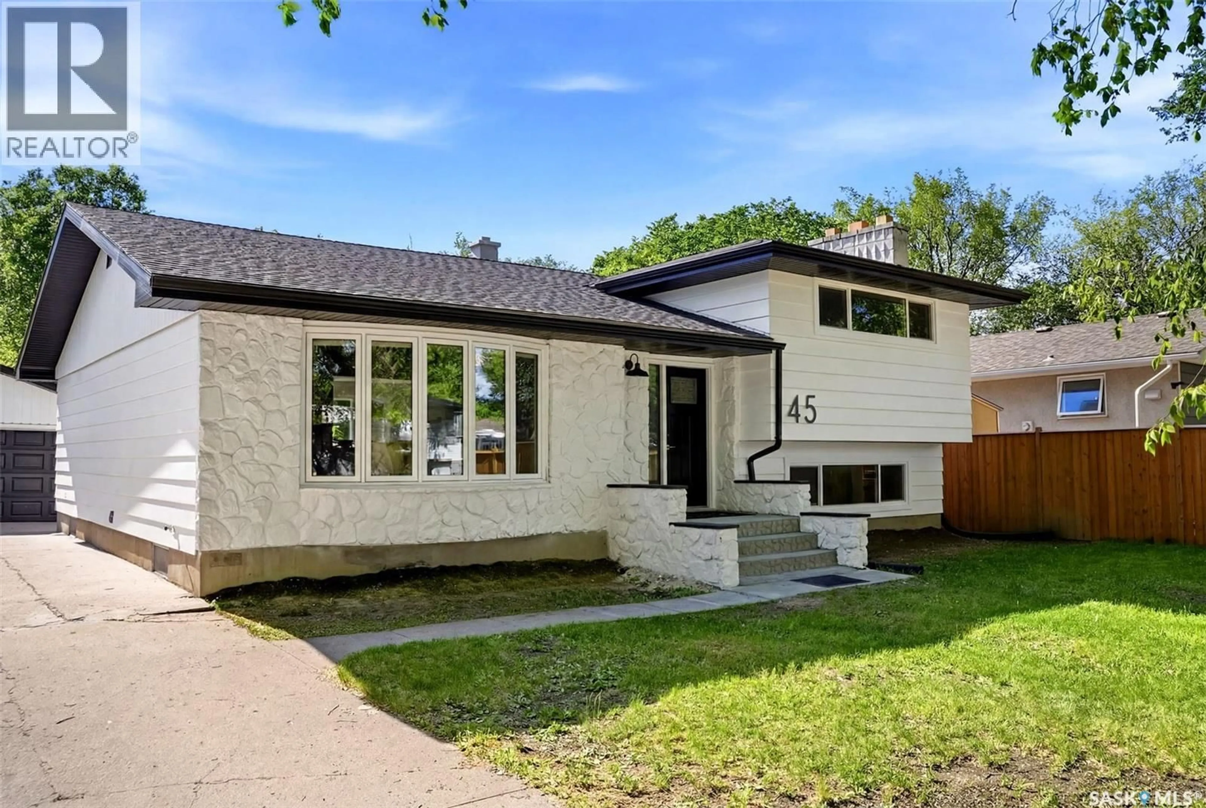 Home with brick exterior material, street for 45 TIBBITS ROAD, Regina Saskatchewan S4S1N5