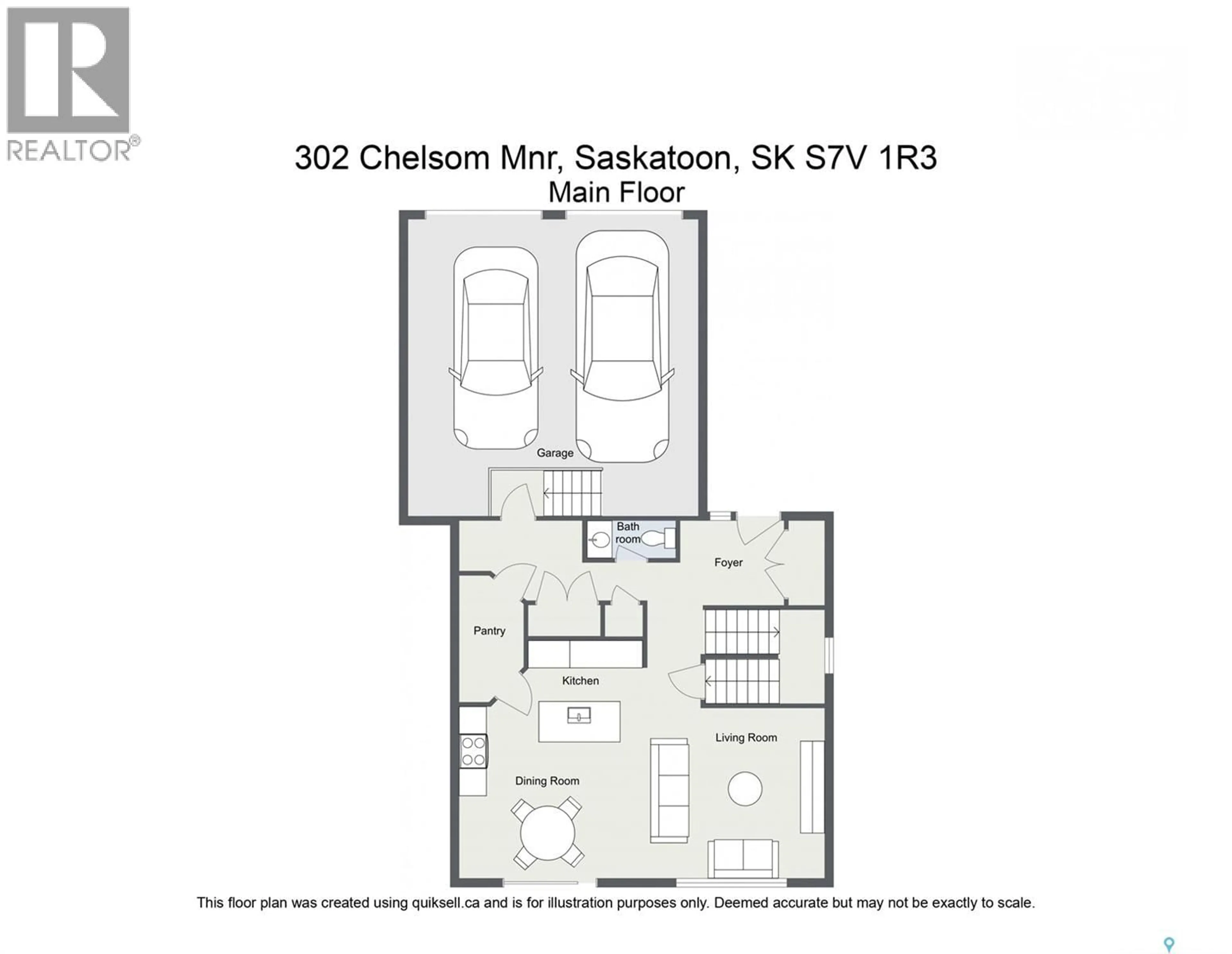 Floor plan for 302 CHELSOM MANOR, Saskatoon Saskatchewan S7V1R3