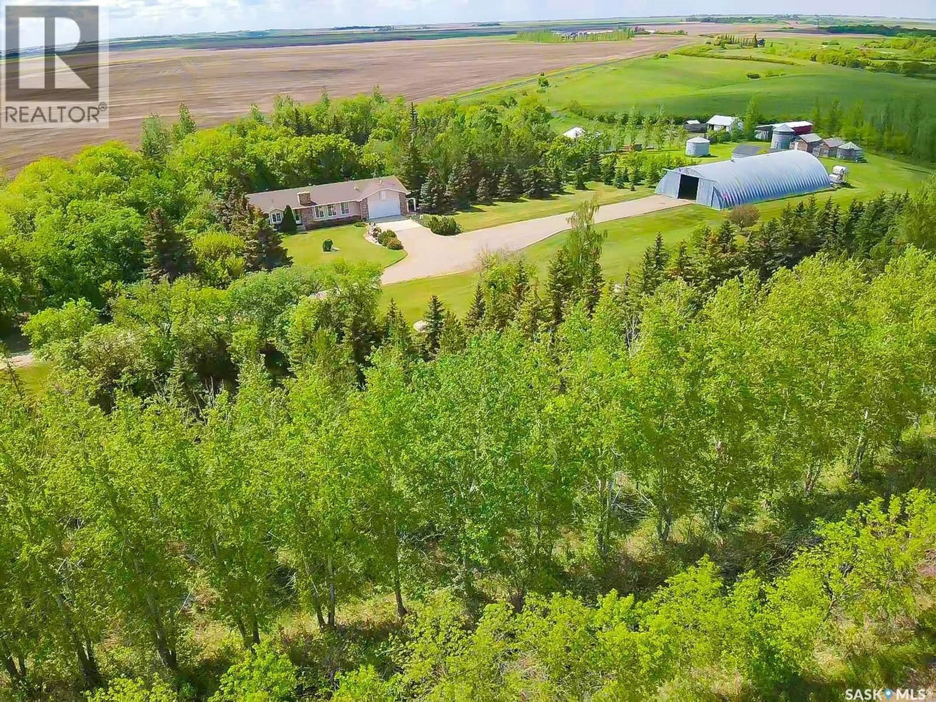 A pic from outside/outdoor area/front of a property/back of a property/a pic from drone, water/lake/river/ocean view for 42.64 CONDI ACREAGE, Lumsden Rm No. 189 Saskatchewan S0G3C0