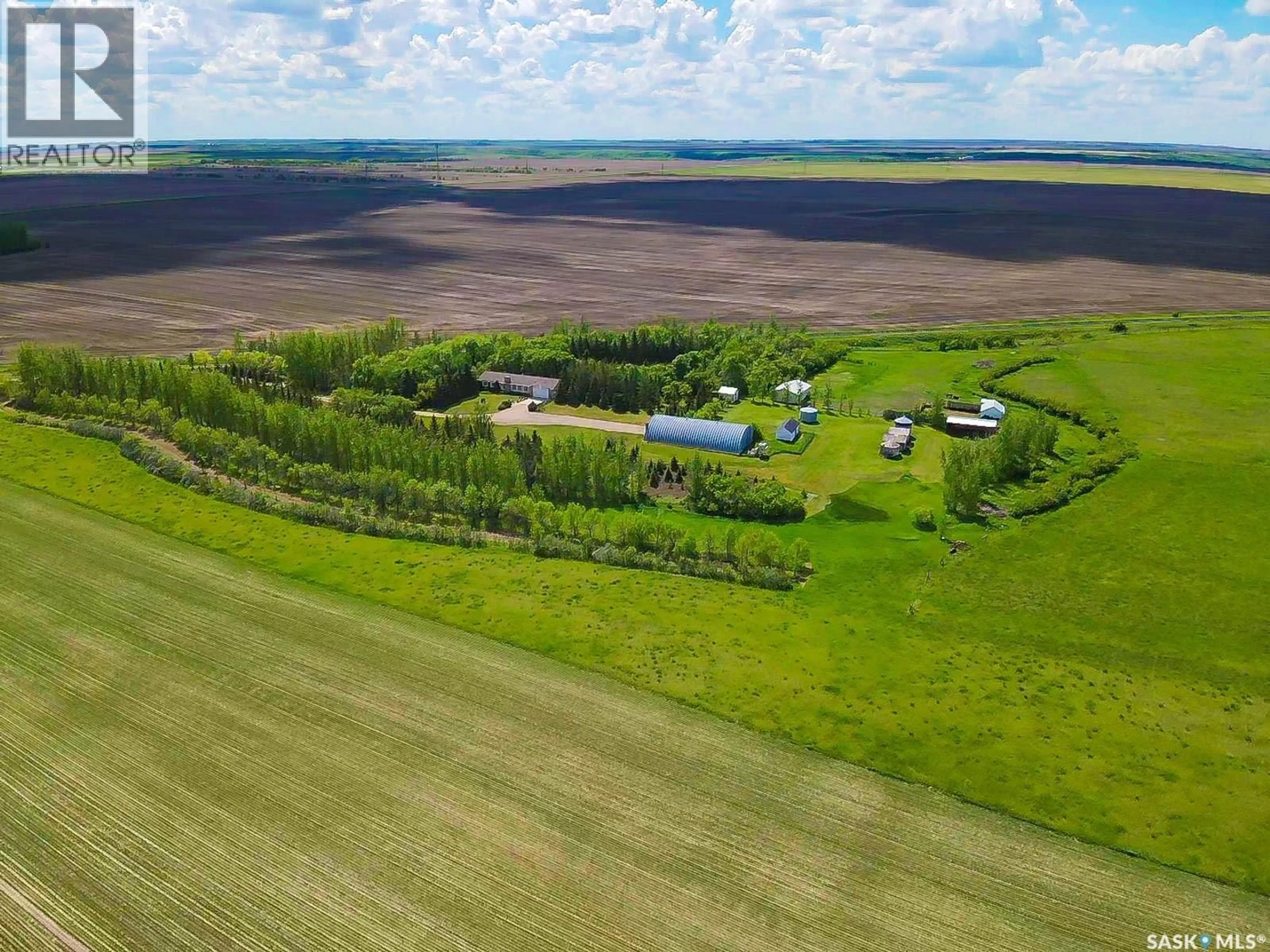 A pic from outside/outdoor area/front of a property/back of a property/a pic from drone, water/lake/river/ocean view for 42.64 CONDI ACREAGE, Lumsden Rm No. 189 Saskatchewan S0G3C0