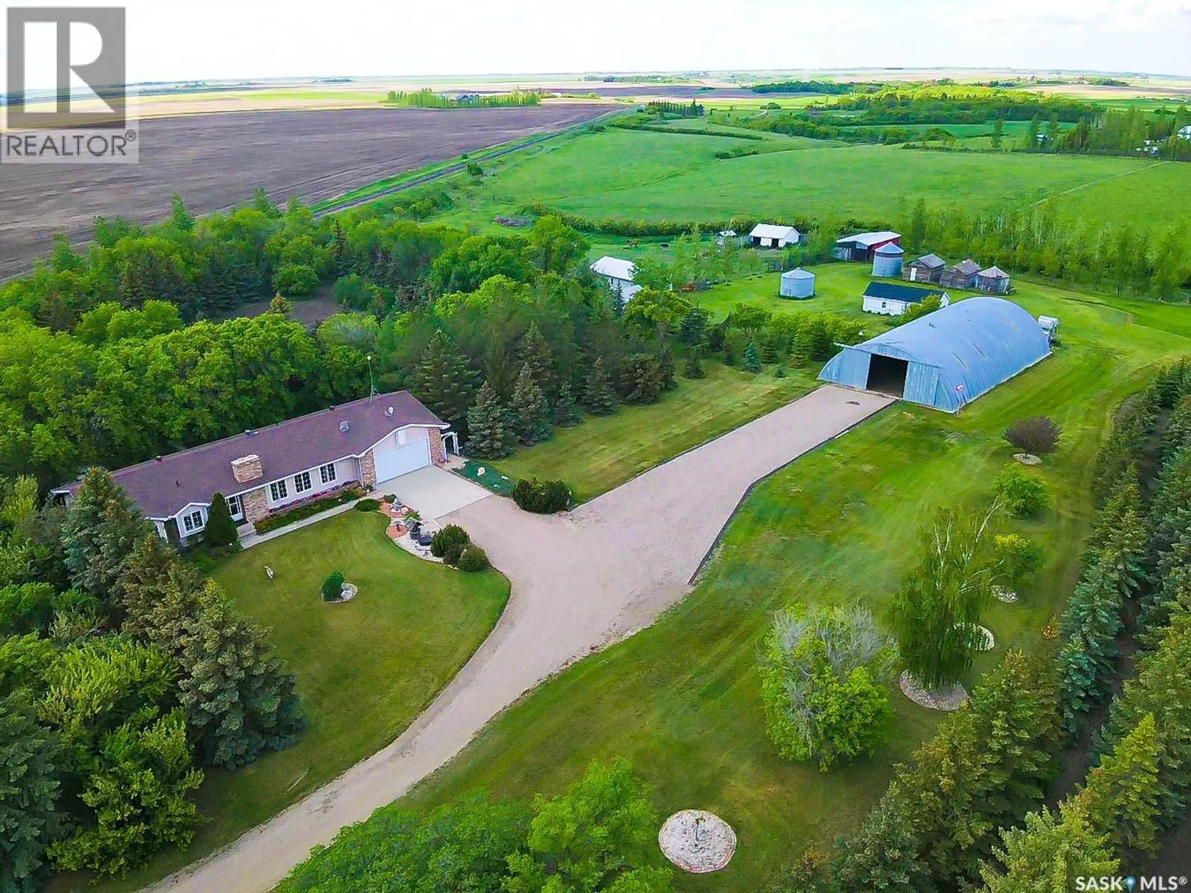 A pic from outside/outdoor area/front of a property/back of a property/a pic from drone, water/lake/river/ocean view for 42.64 CONDI ACREAGE, Lumsden Rm No. 189 Saskatchewan S0G3C0