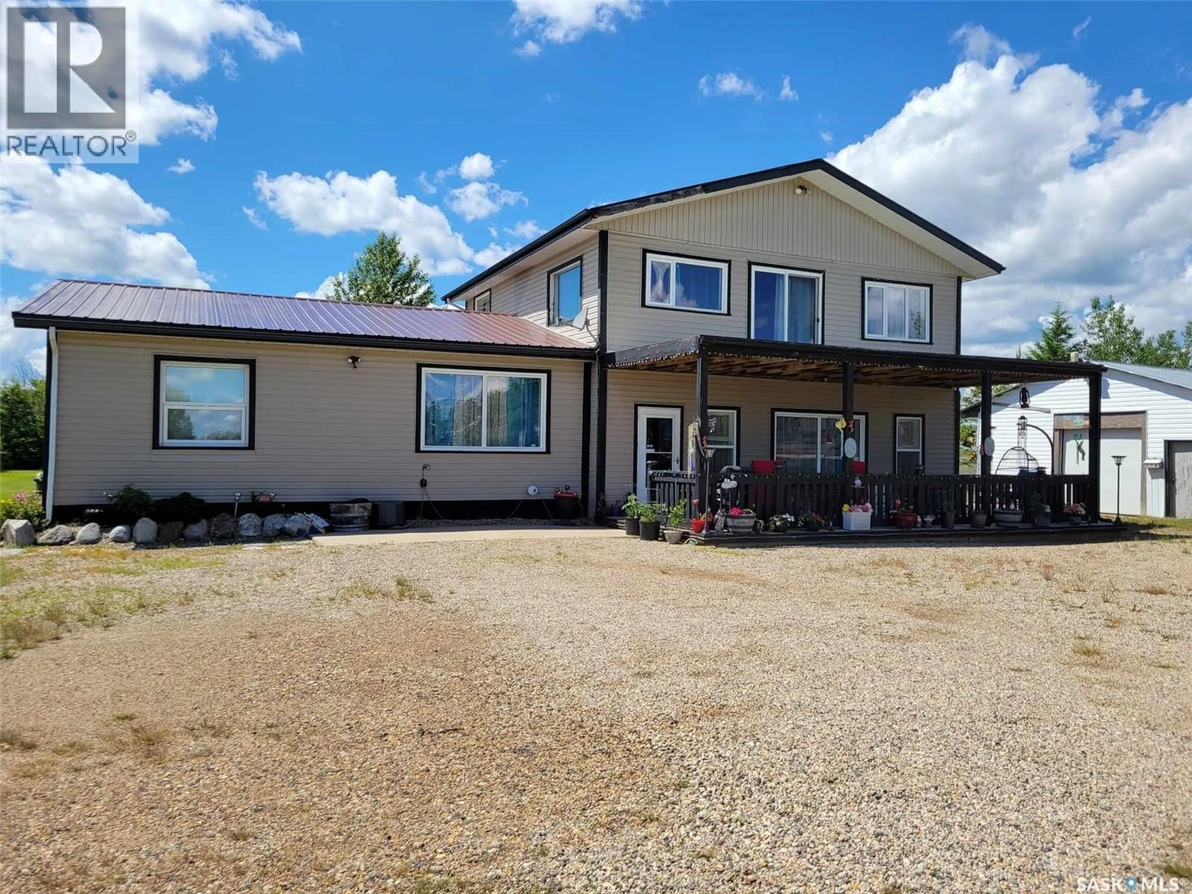 A pic from outside/outdoor area/front of a property/back of a property/a pic from drone, building for VILLENEUVE ACREAGE, Wallace Rm No. 243 Saskatchewan S0A3N0