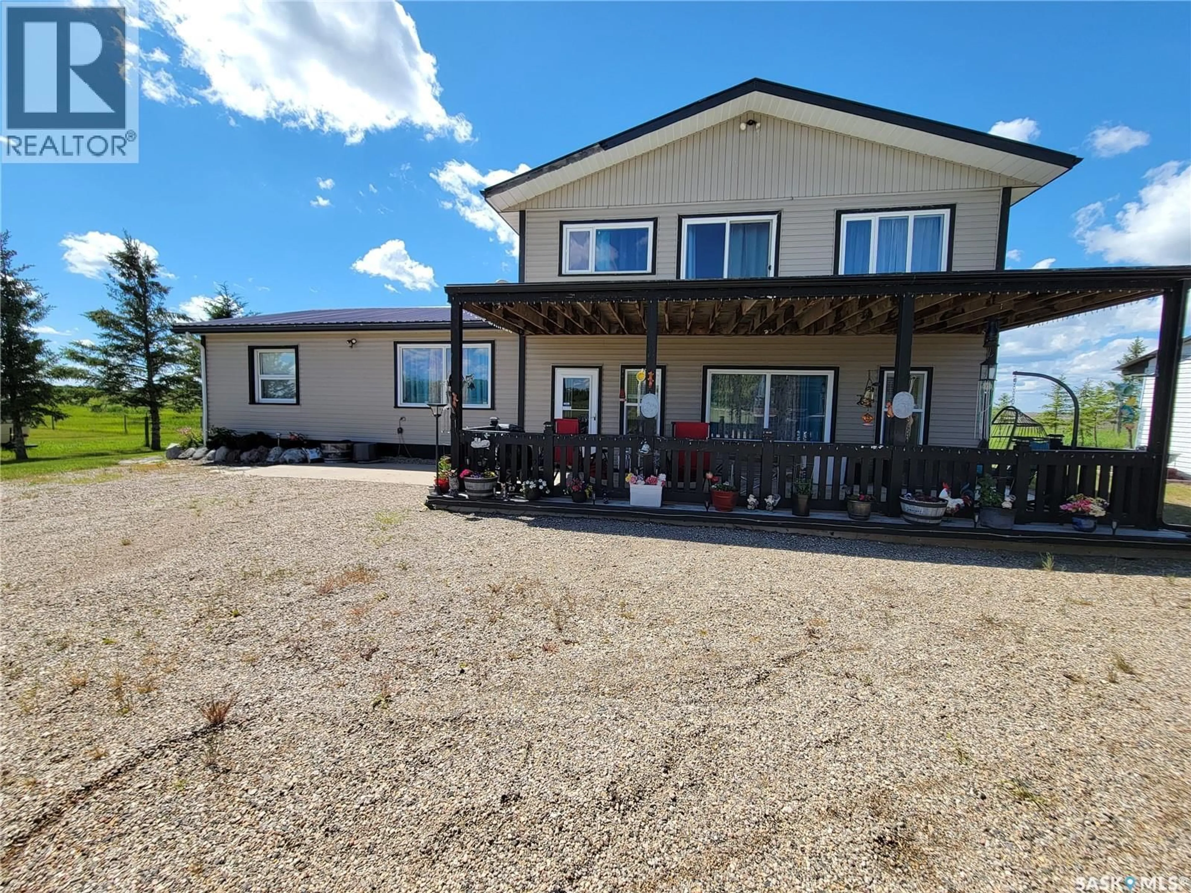A pic from outside/outdoor area/front of a property/back of a property/a pic from drone, building for VILLENEUVE ACREAGE, Wallace Rm No. 243 Saskatchewan S0A3N0
