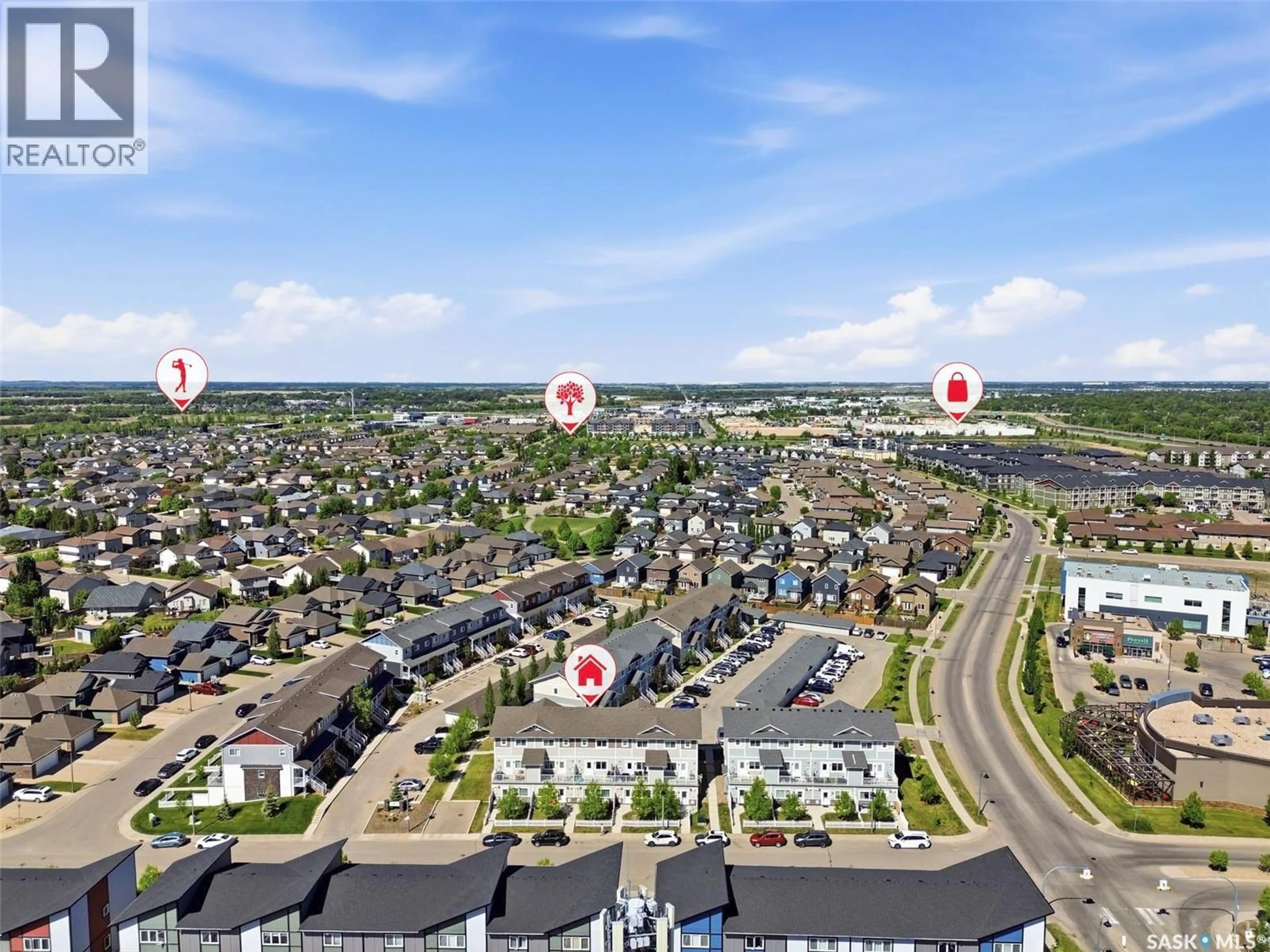 A pic from outside/outdoor area/front of a property/back of a property/a pic from drone, unknown for 313 522 CORNISH ROAD, Saskatoon Saskatchewan S7T0Z4