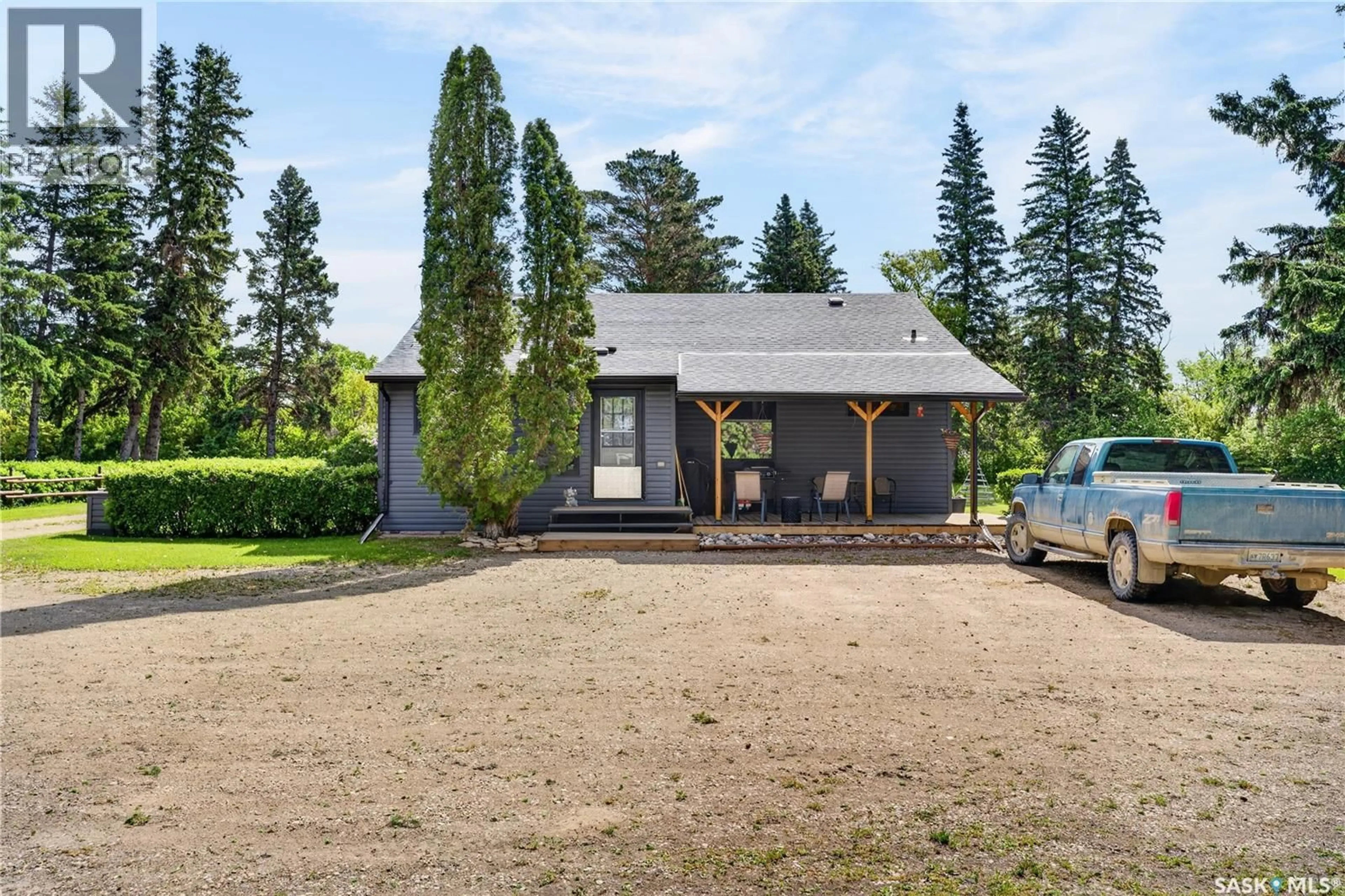 A pic from outside/outdoor area/front of a property/back of a property/a pic from drone, street for EGGERMAN ACREAGE, St. Peter RM No. 369 Saskatchewan S0K4C0