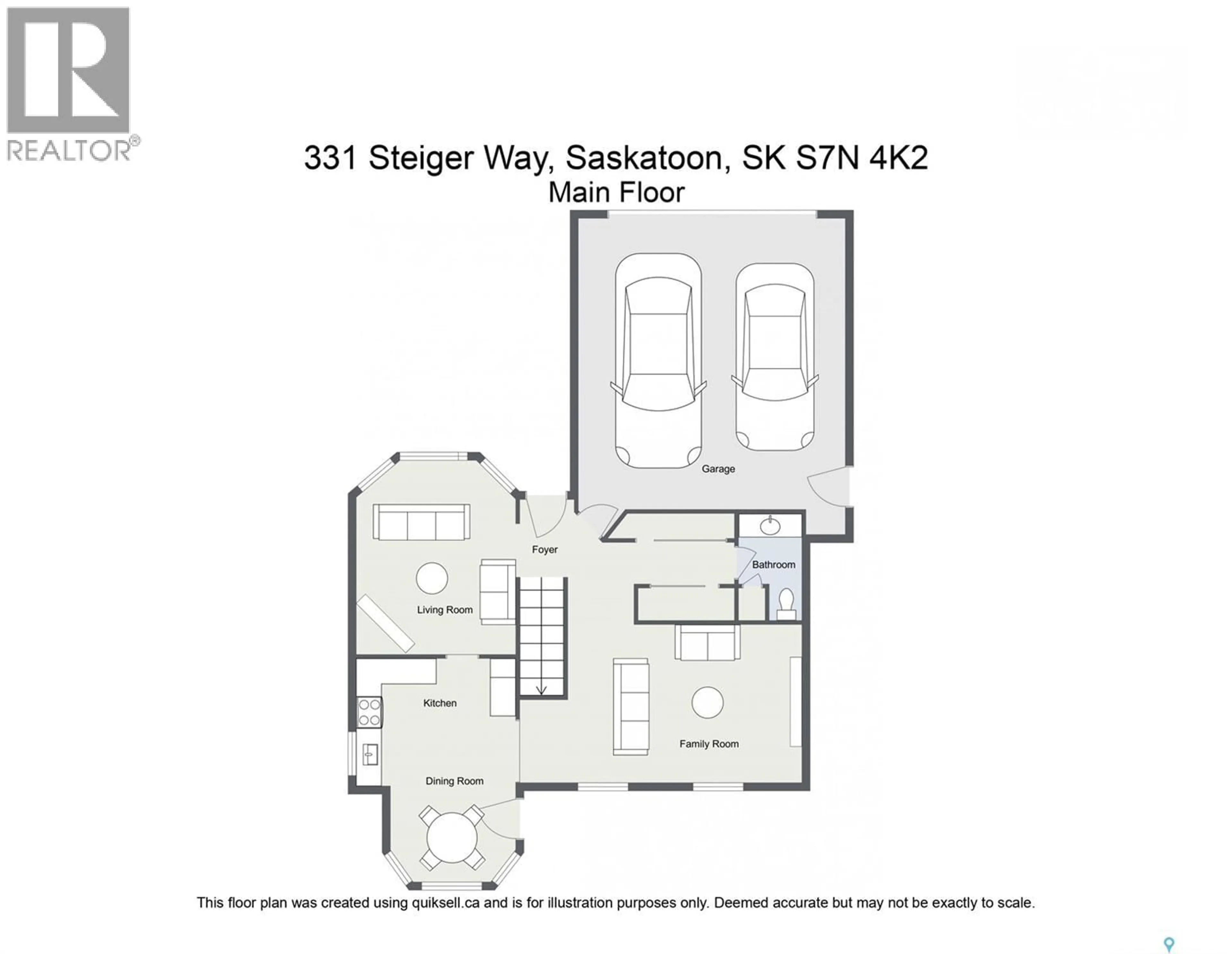 Floor plan for 331 STEIGER WAY, Saskatoon Saskatchewan S7N4K2