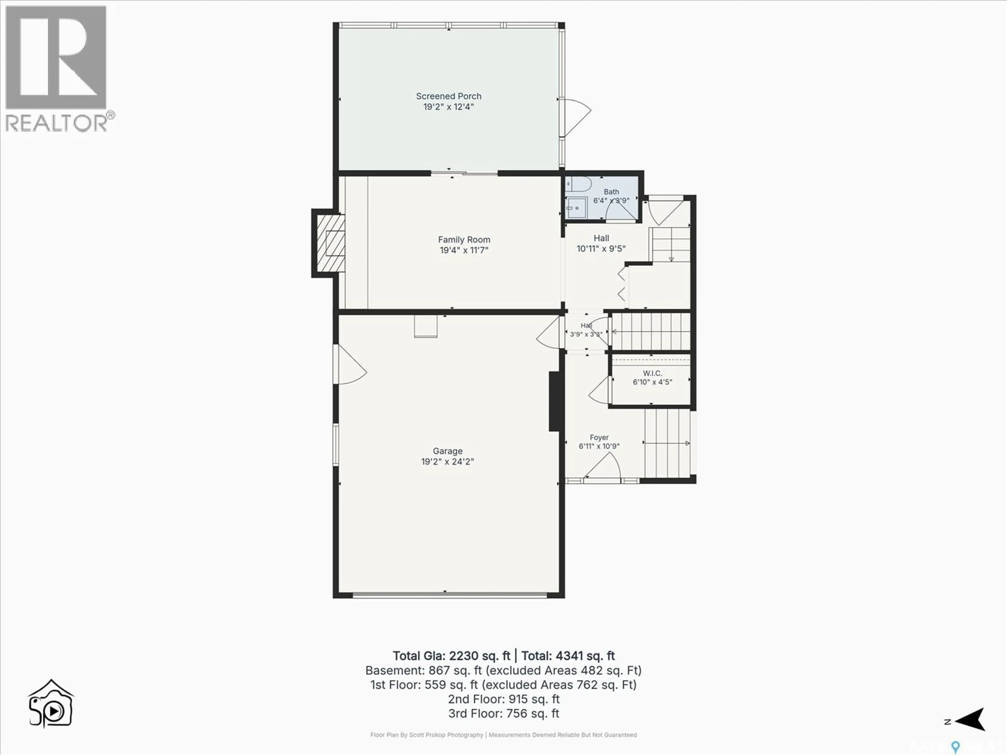 Floor plan for 26 HARRINGTON PLACE, Saskatoon Saskatchewan S7H3Y5