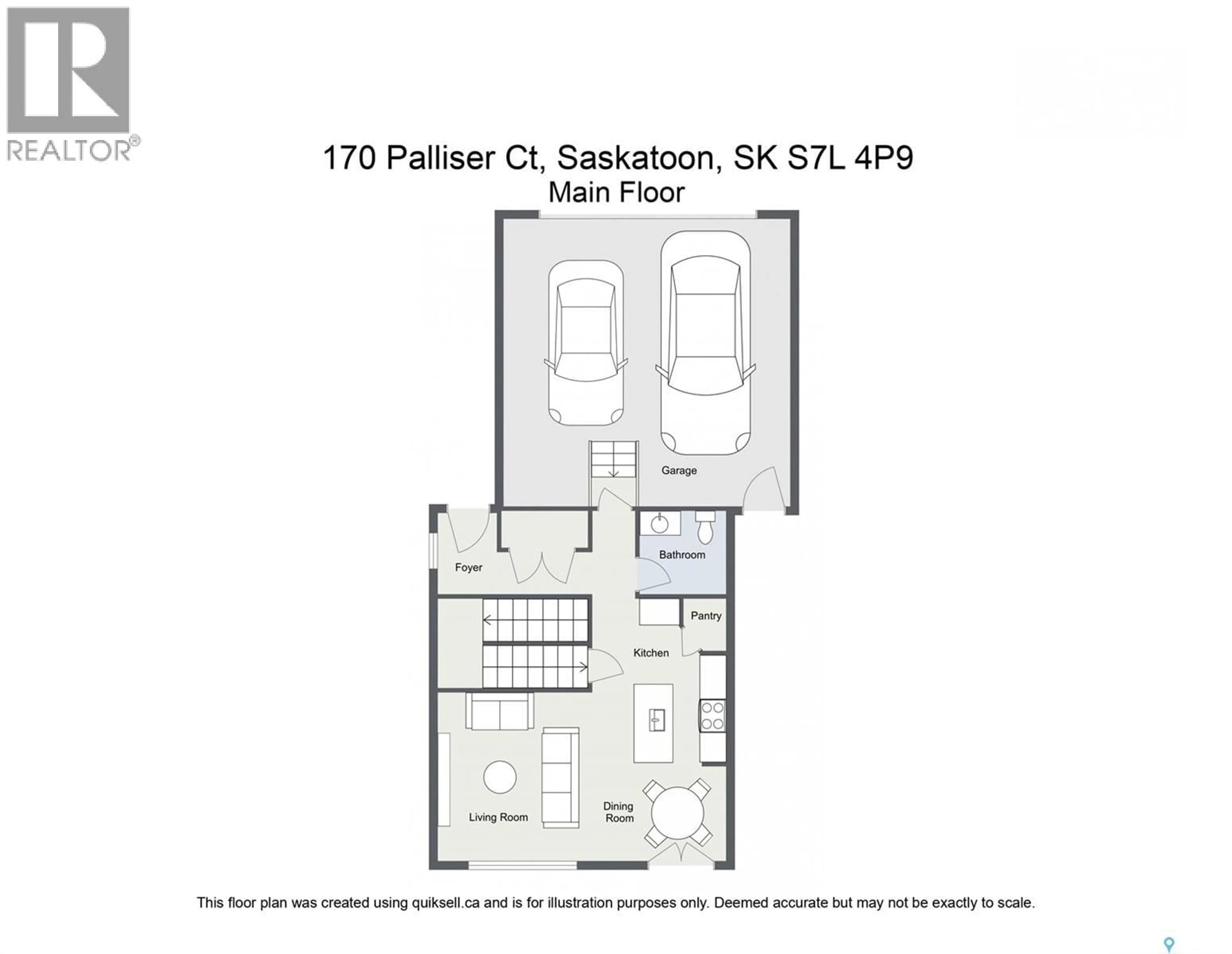 Floor plan for 170 PALLISER COURT, Saskatoon Saskatchewan S7L4P9