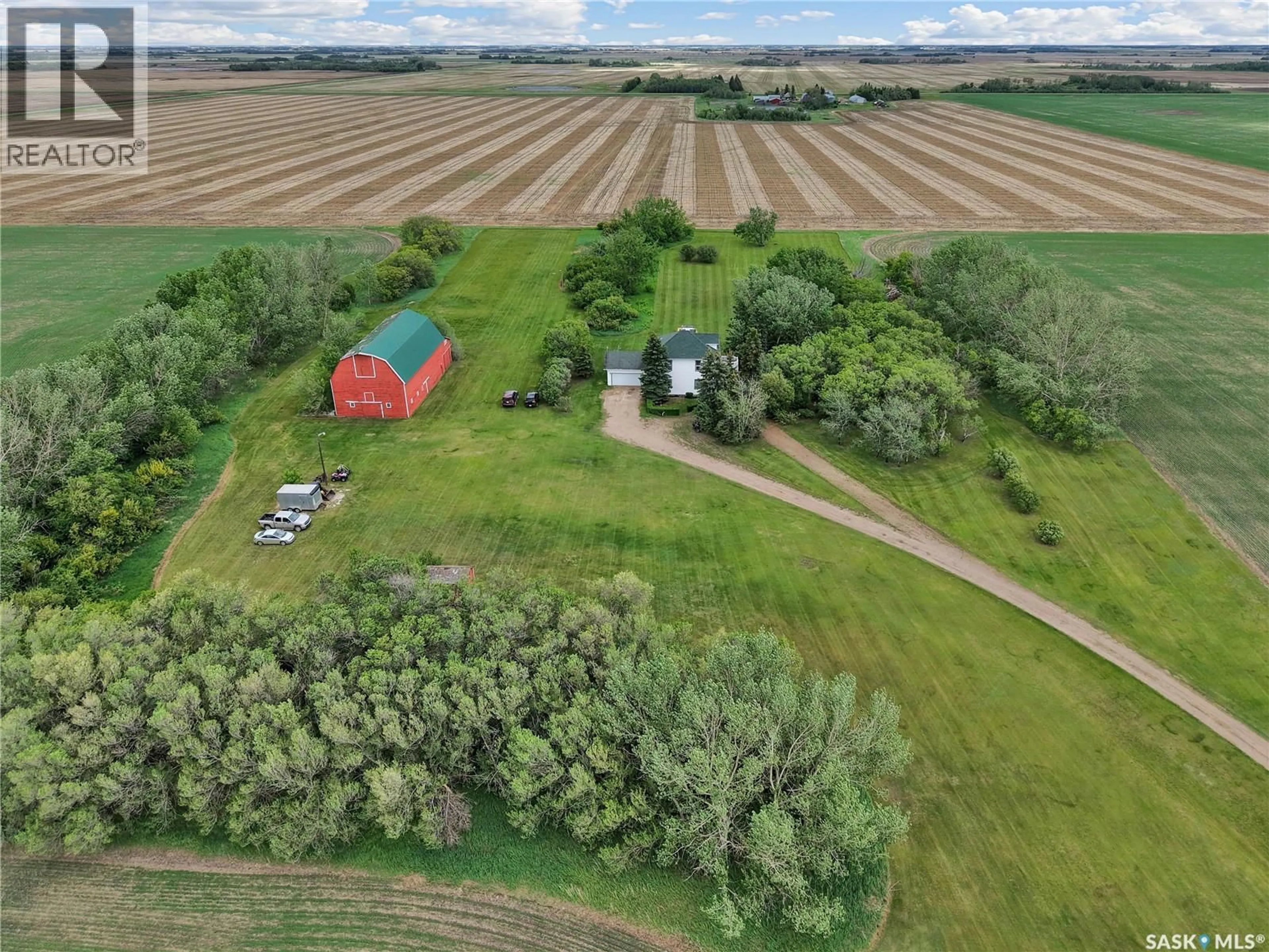 A pic from outside/outdoor area/front of a property/back of a property/a pic from drone, unknown for SPEISER ACREAGE, Rosthern Rm No. 403 Saskatchewan S0K2H0