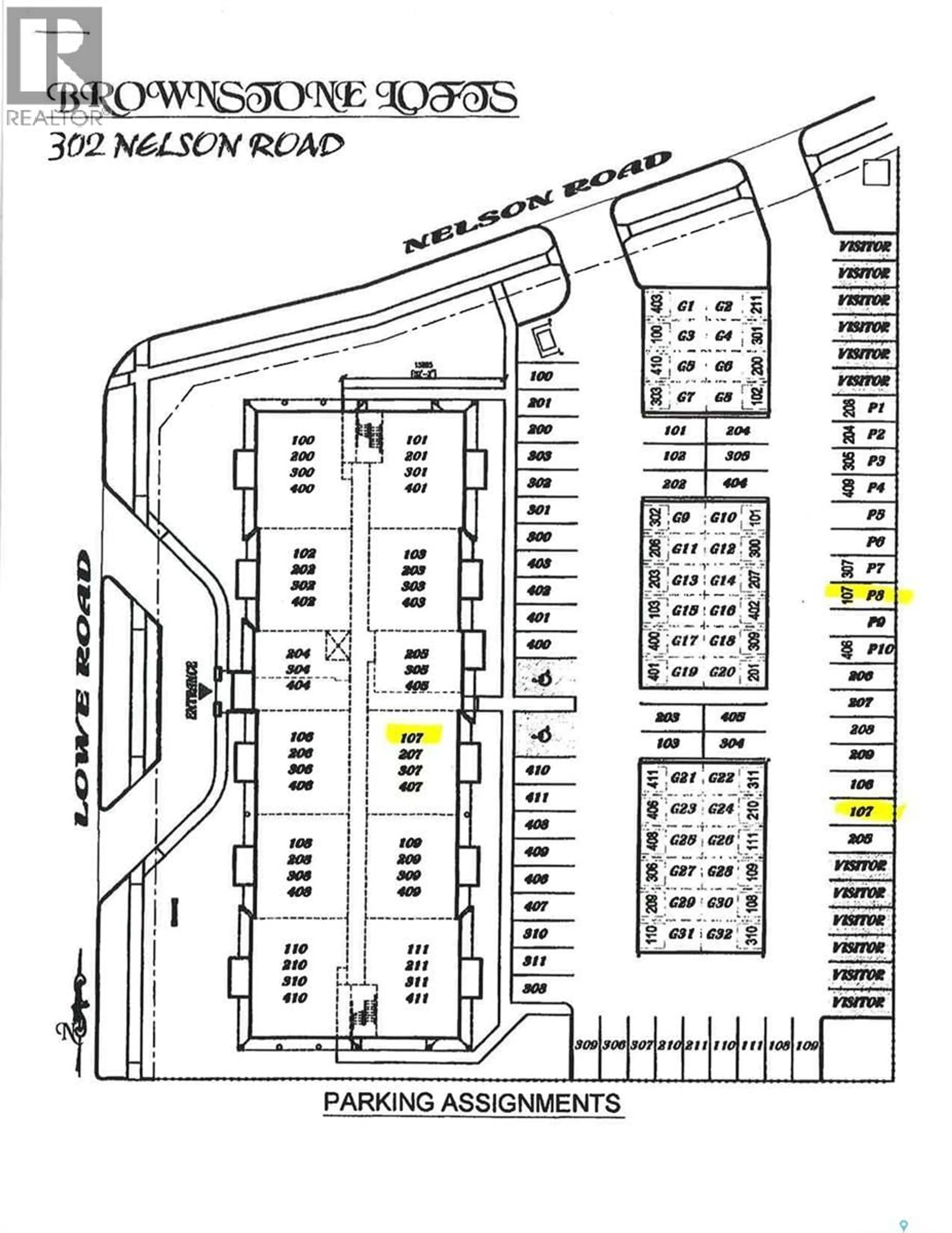 Floor plan for 107 - 302 NELSON ROAD, Saskatoon Saskatchewan S7S1N9