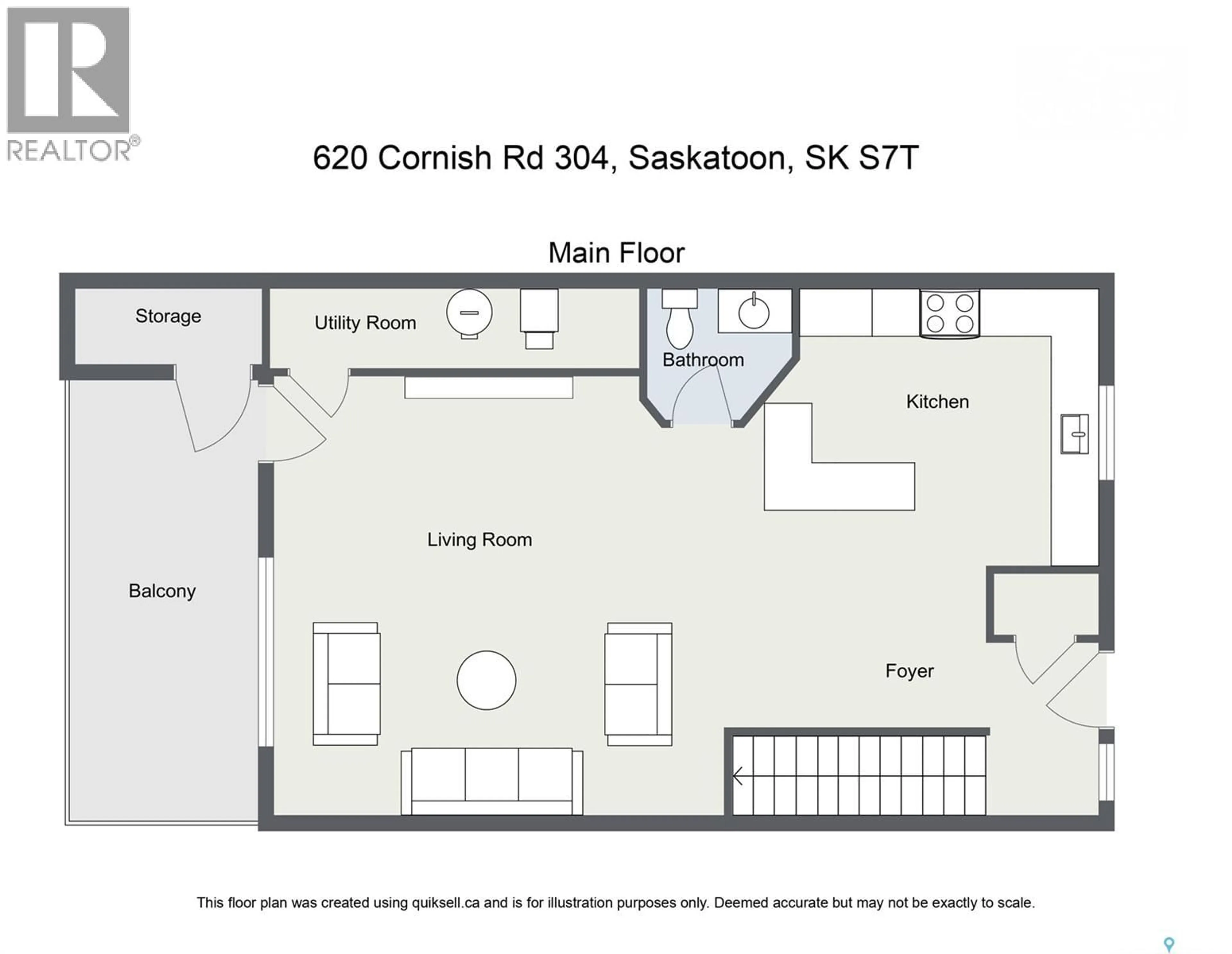 Floor plan for 304 620 CORNISH ROAD, Saskatoon Saskatchewan S7T0Y3