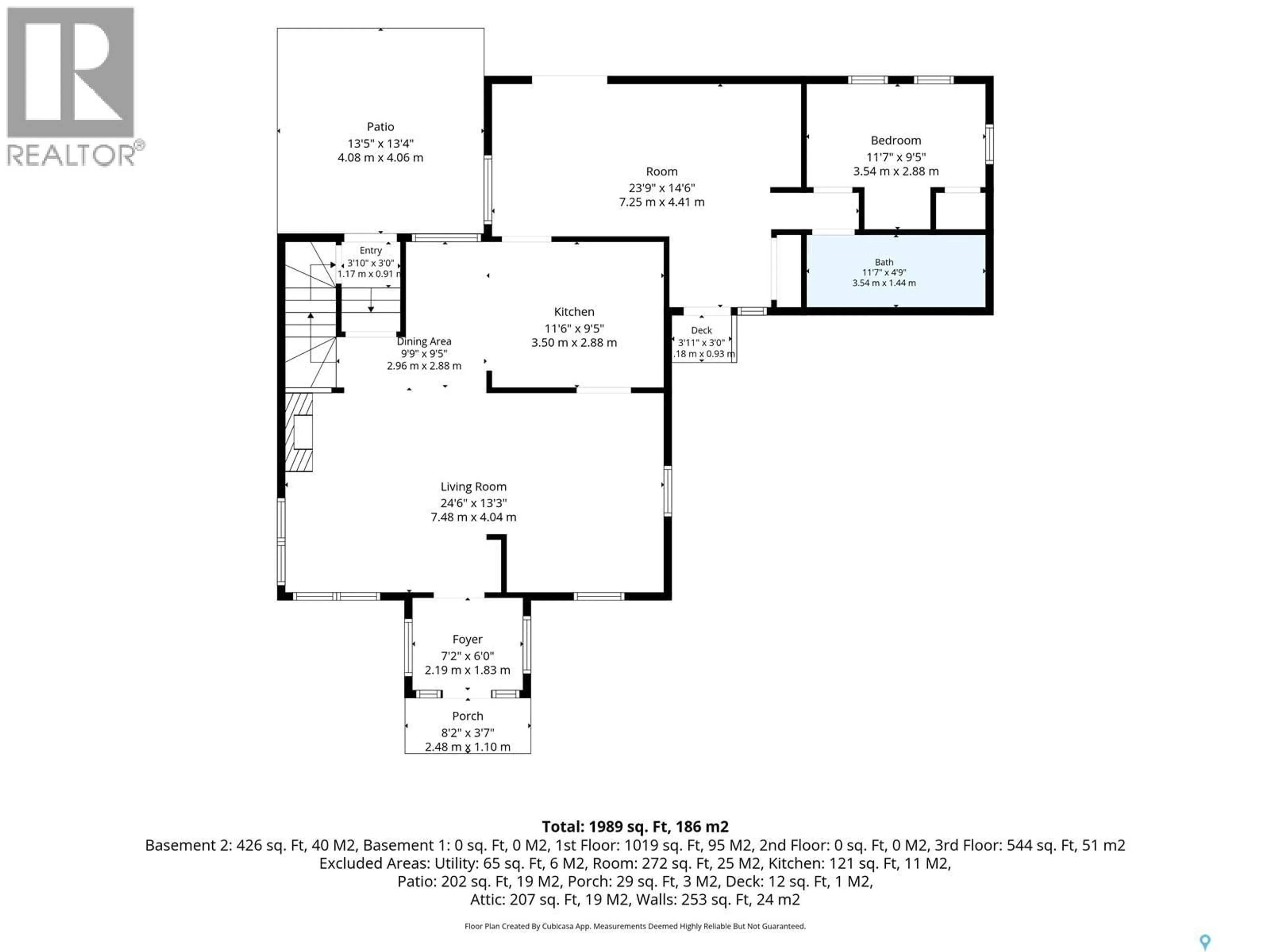 Floor plan for 1121 B AVENUE, Saskatoon Saskatchewan S7L1G2