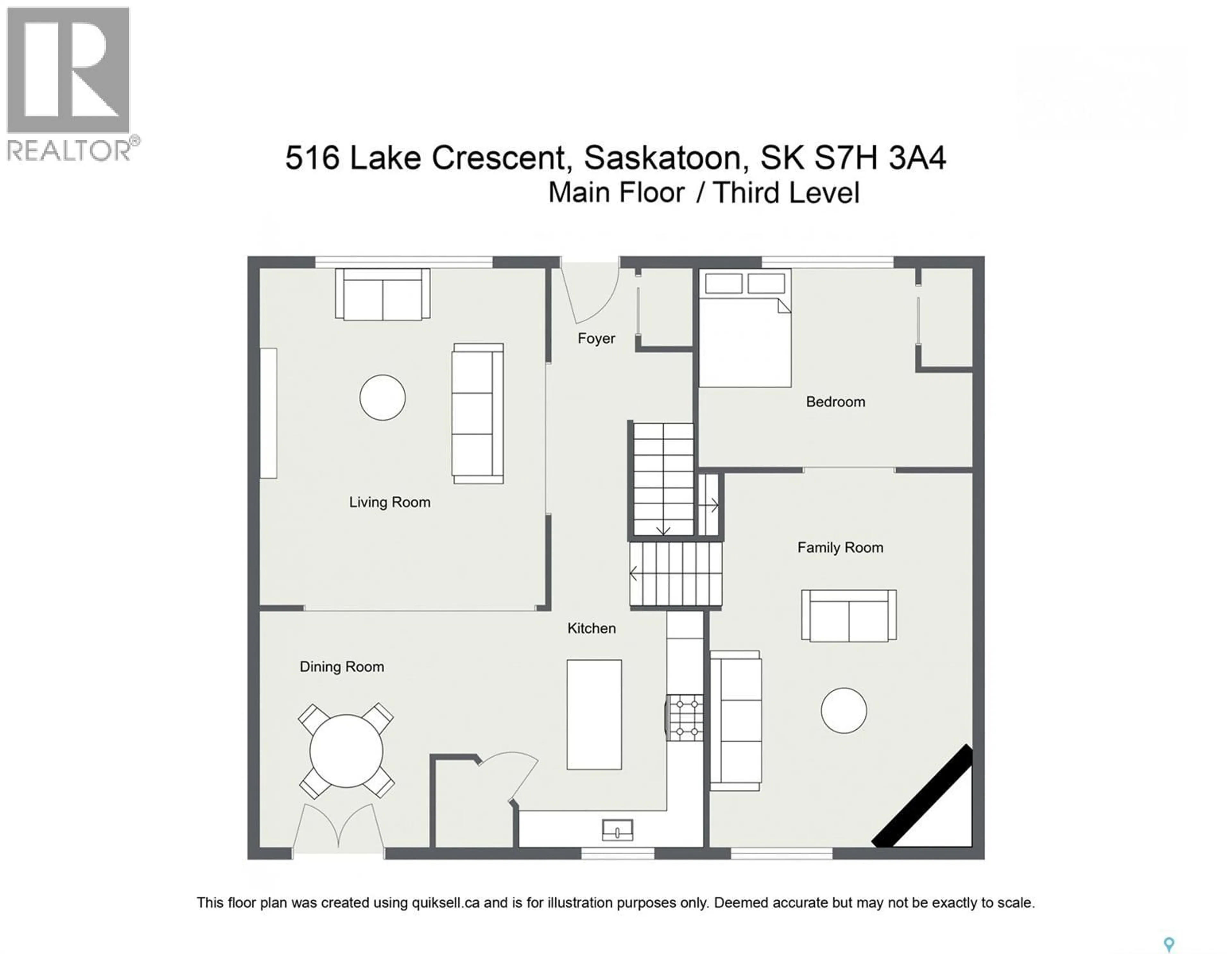 Floor plan for 516 LAKE CRESCENT, Saskatoon Saskatchewan S7H3A4