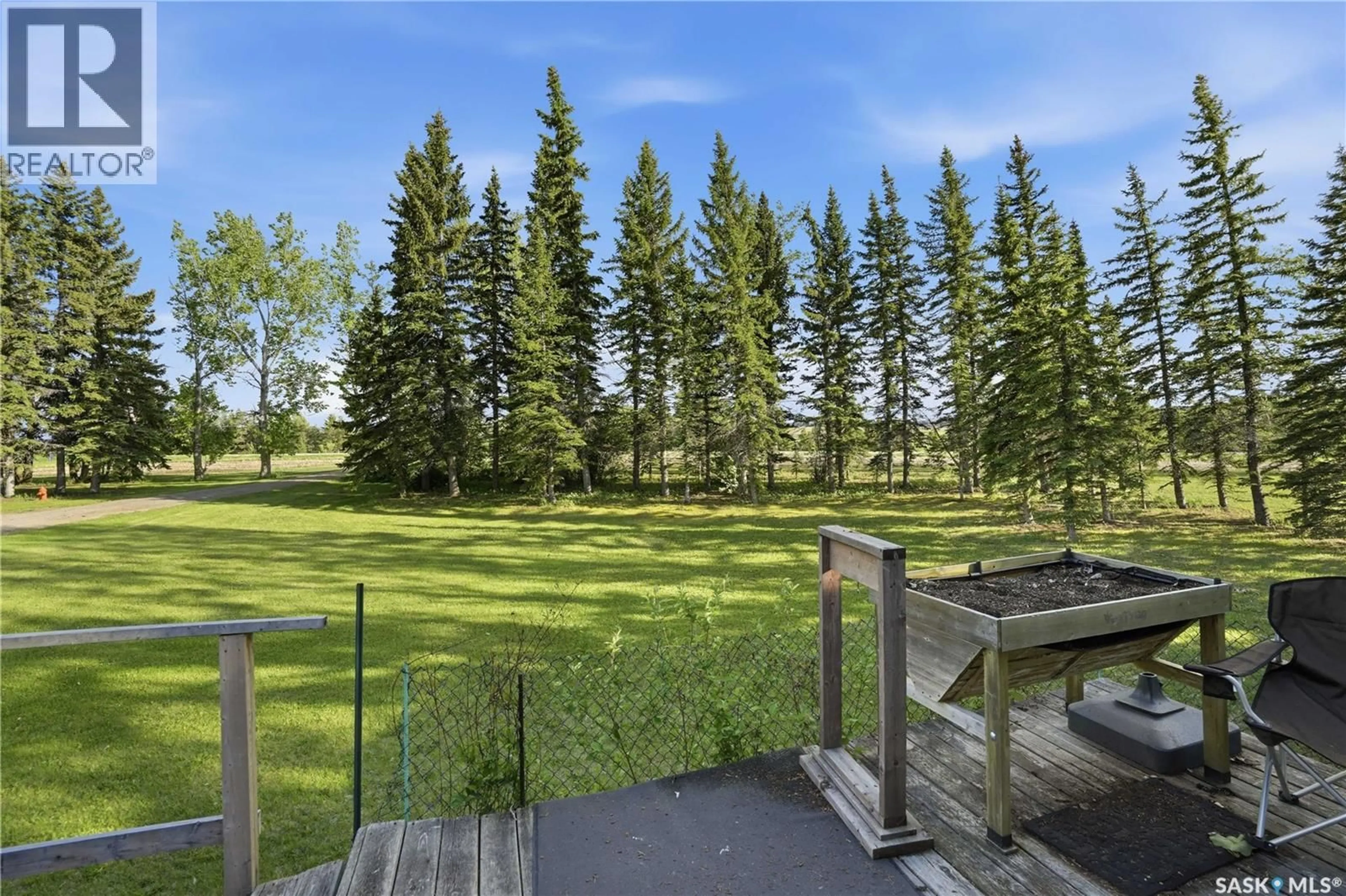 Patio, forest/trees view for CONDI ACREAGE, Lumsden Rm No. 189 Saskatchewan S0G0B6