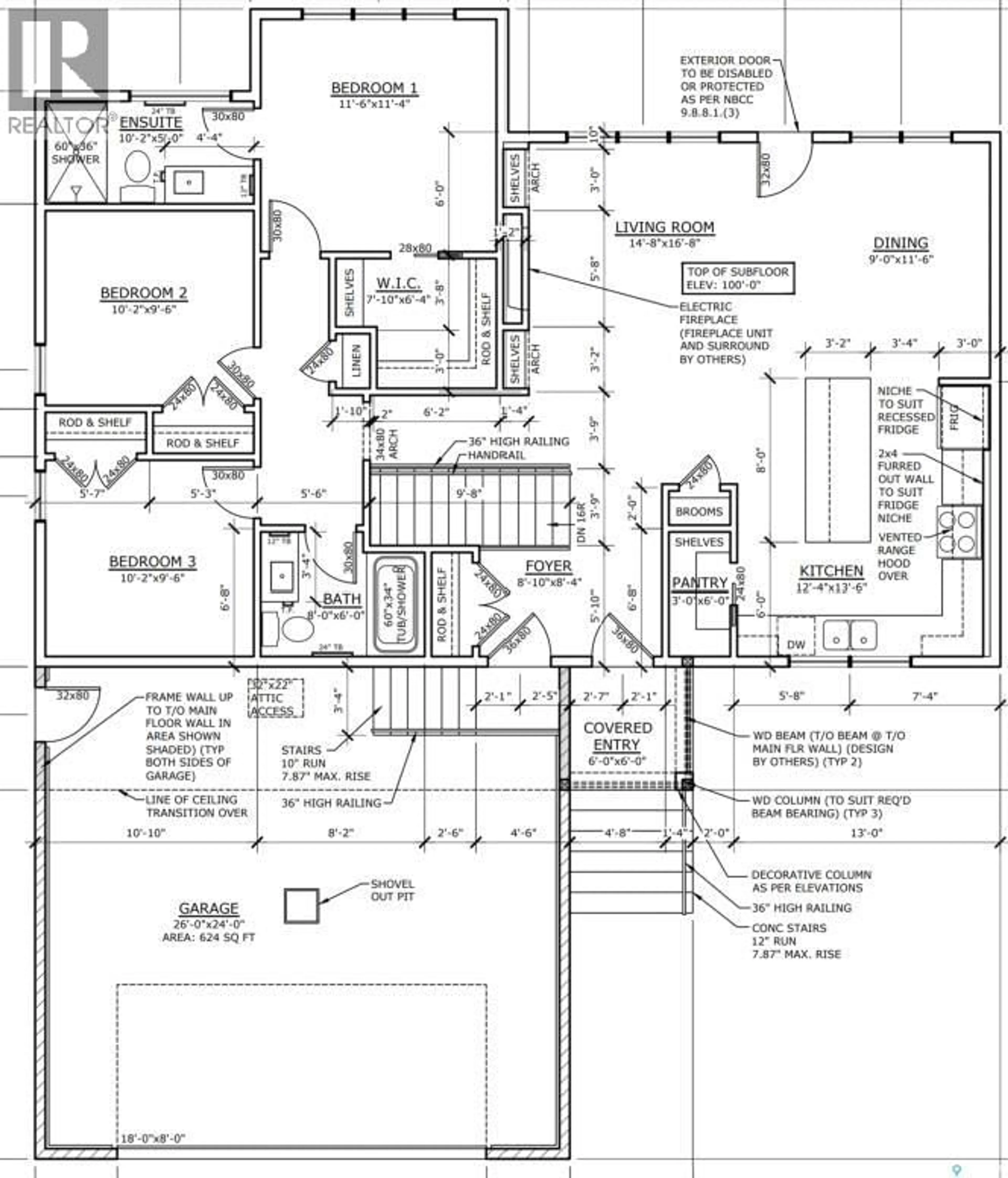 Floor plan for 107 ECHO RIDGE BAY, Fort Qu'Appelle Saskatchewan S0G1S0