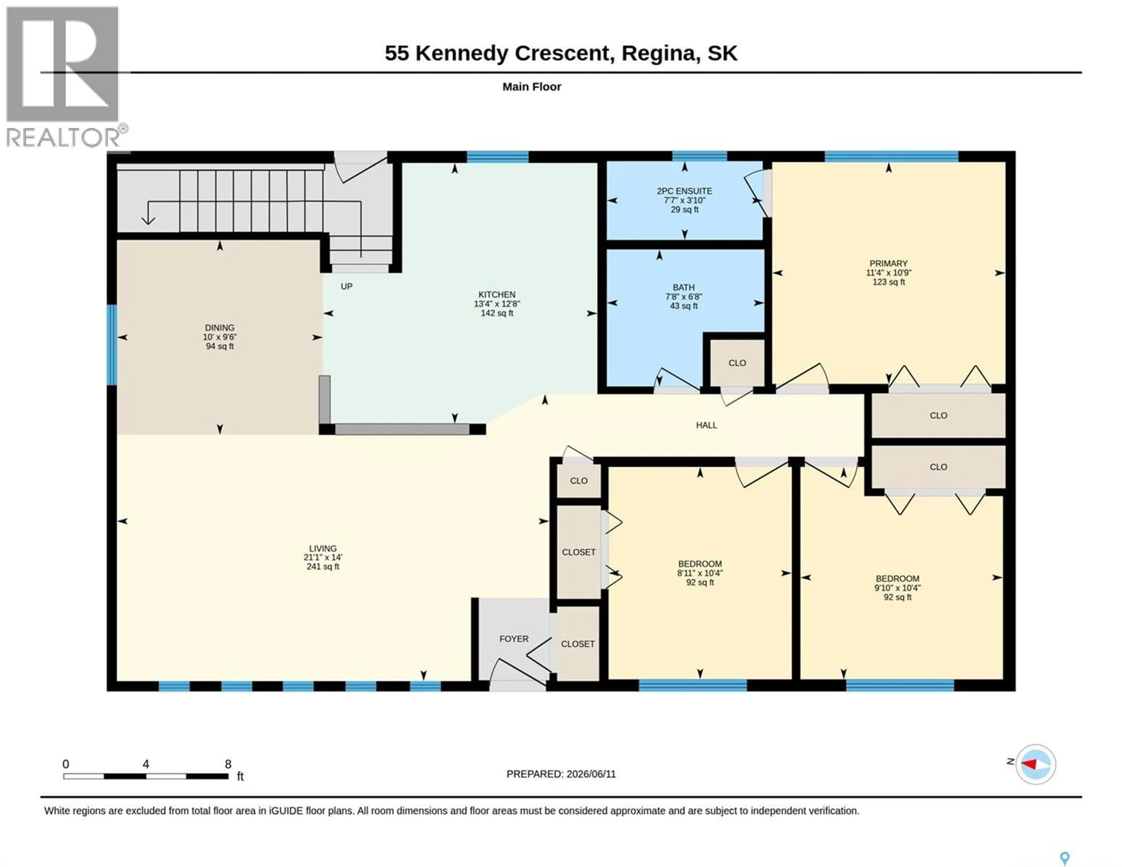 Floor plan for 55 KENNEDY CRESCENT, Regina Saskatchewan S4R6G3