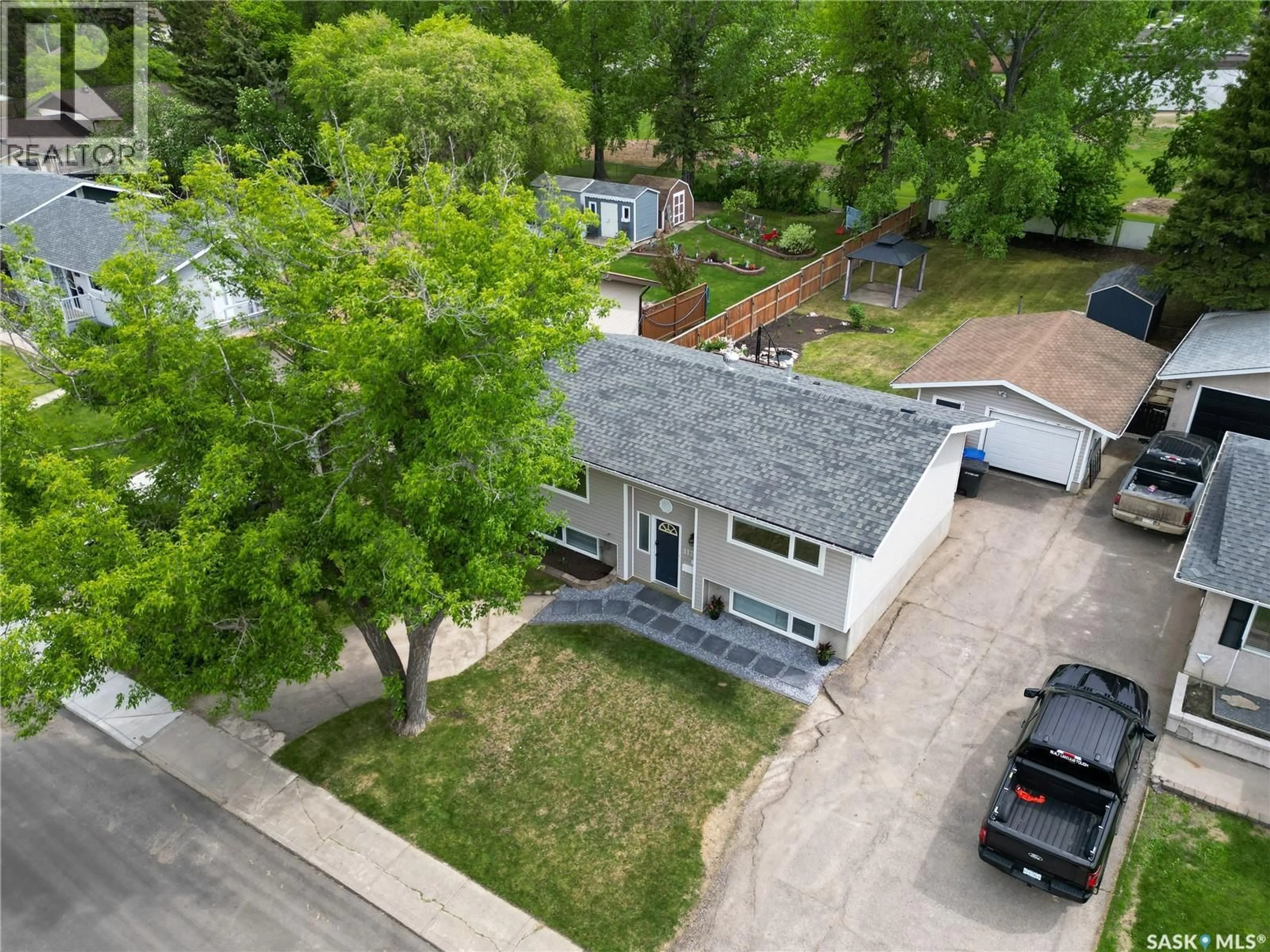 A pic from outside/outdoor area/front of a property/back of a property/a pic from drone, street for 1171 COOK DRIVE, Prince Albert Saskatchewan S6V2R7