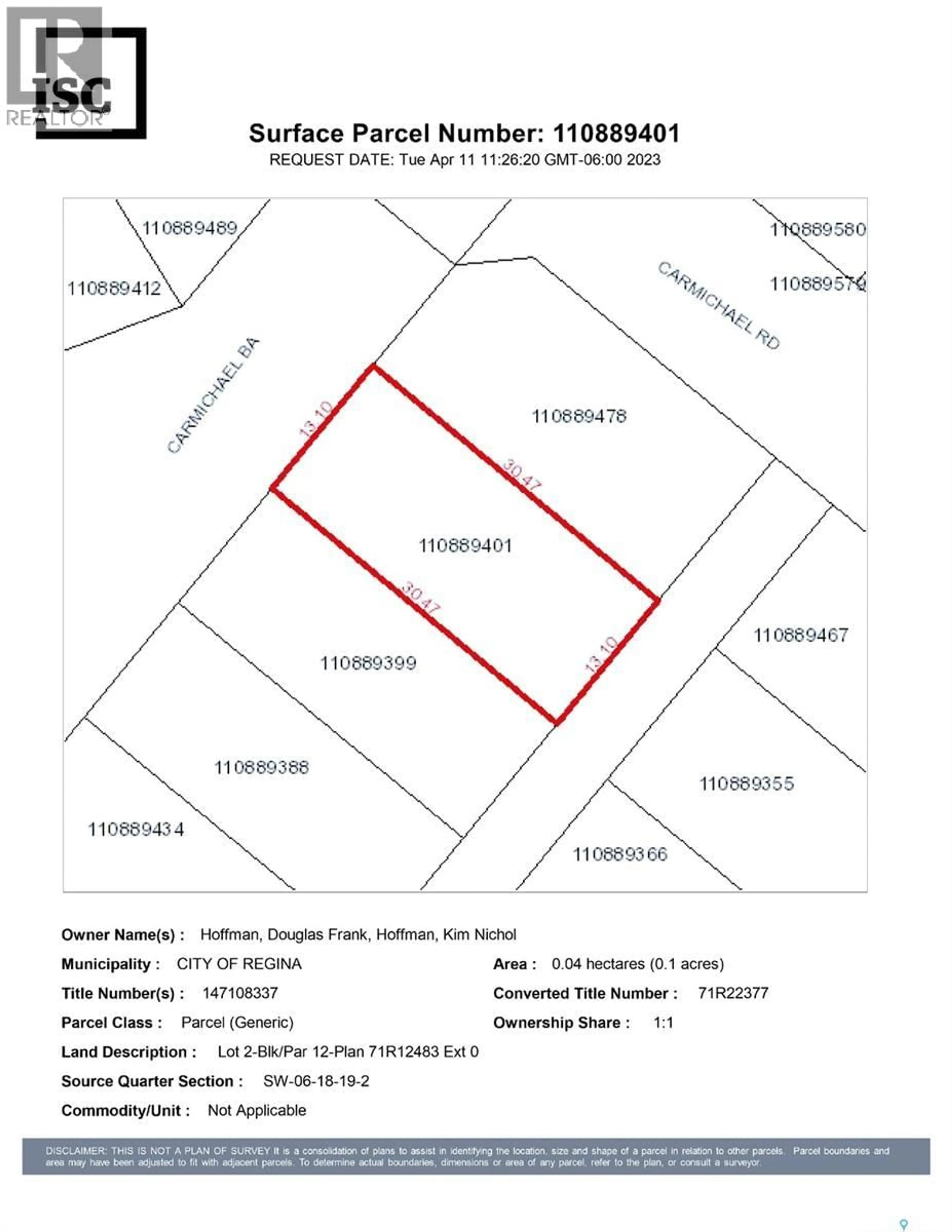Floor plan for 9 CARMICHAEL BAY, Regina Saskatchewan S4R0C7