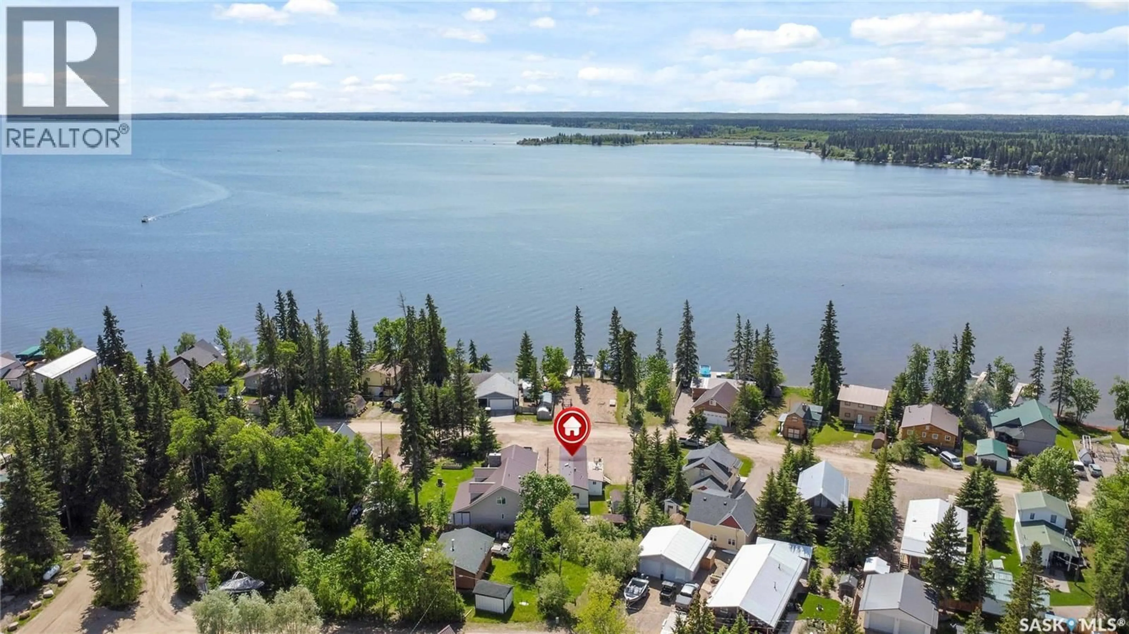 A pic from outside/outdoor area/front of a property/back of a property/a pic from drone, water/lake/river/ocean view for 16 ARCHIE CLAMPITT DRIVE, Kivimaa-Moonlight Bay Saskatchewan S0M1J0