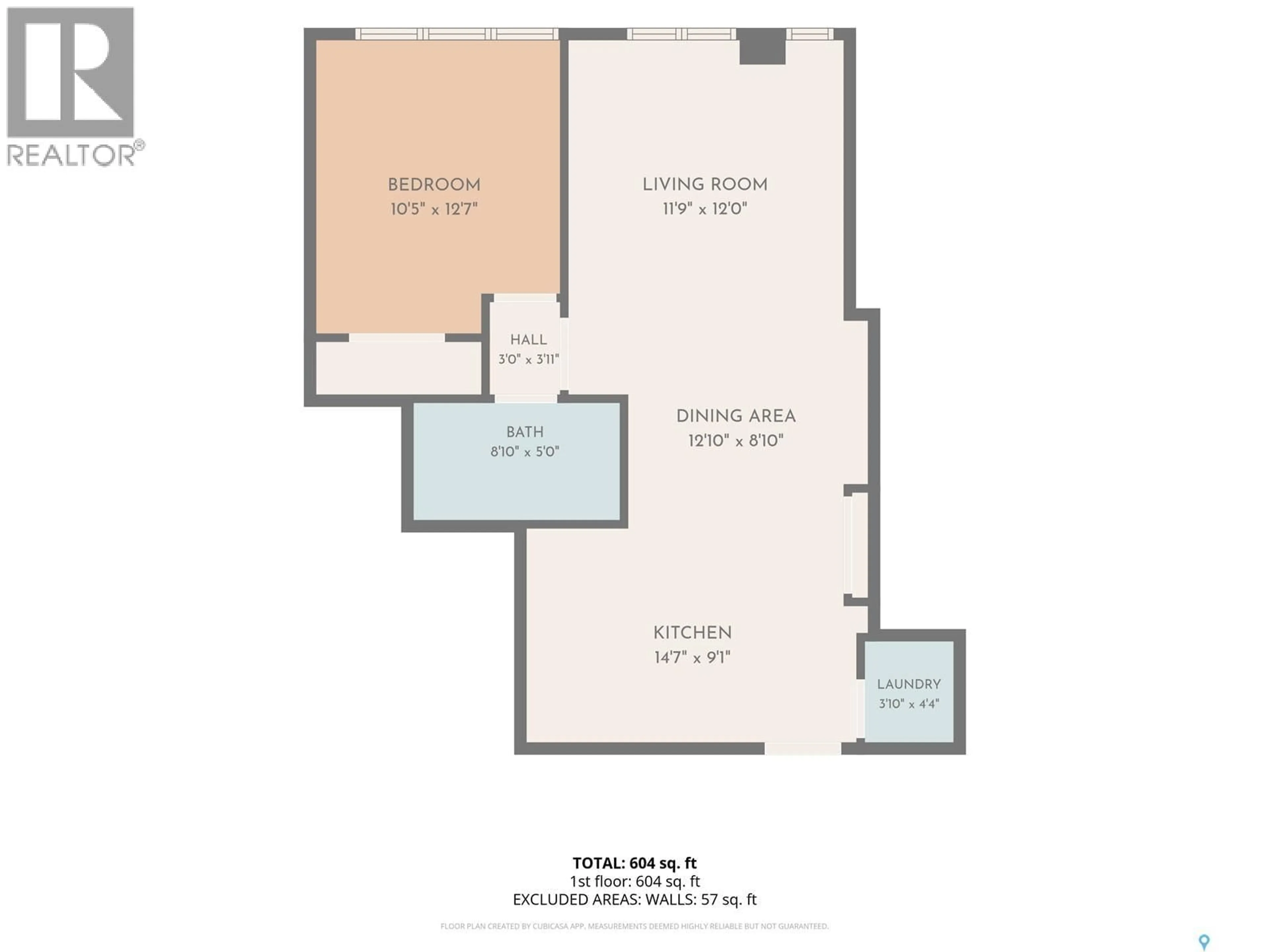Floor plan for 1867 - 805 HAMILTON STREET, Regina Saskatchewan S4P2C2