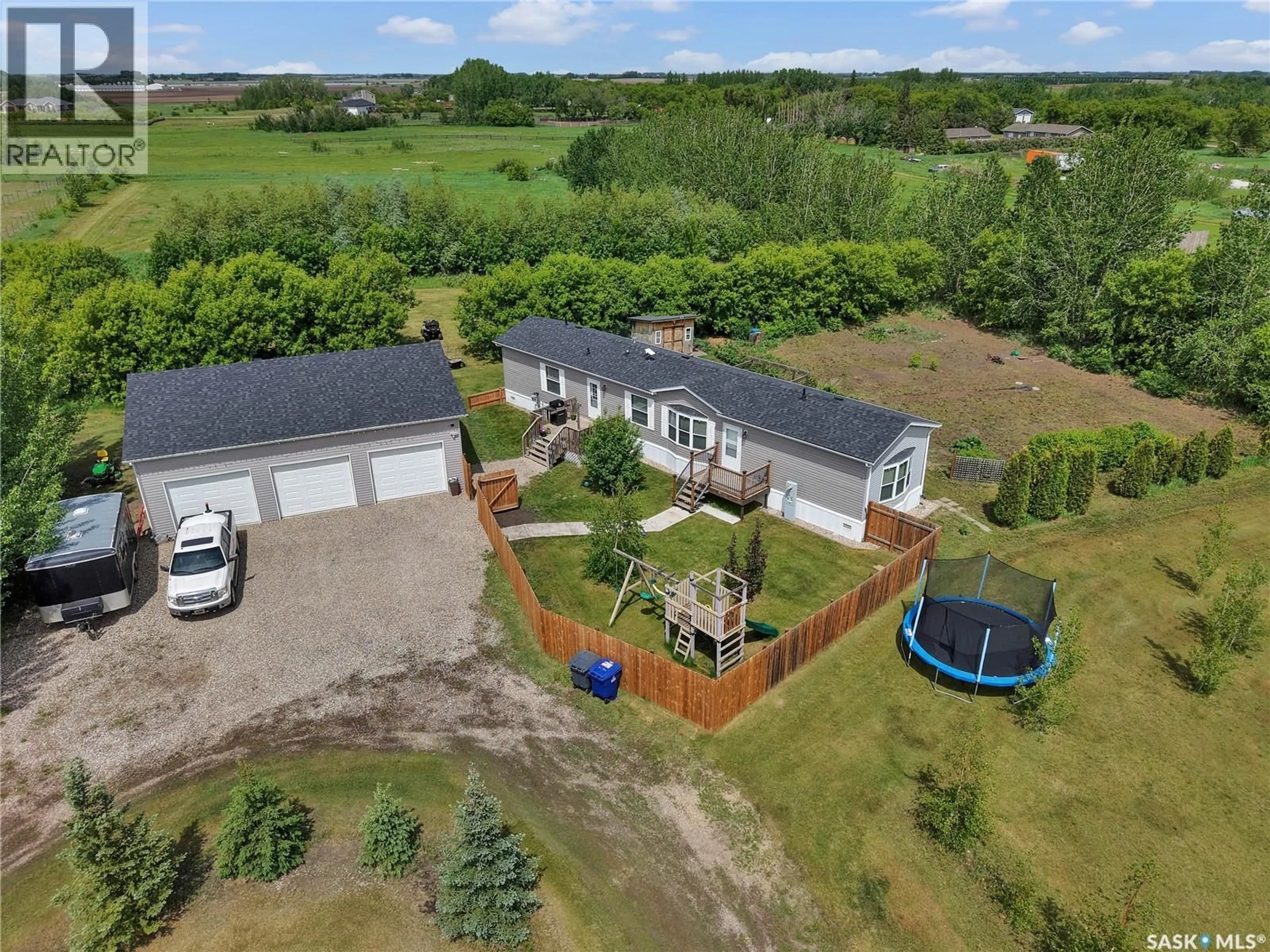 A pic from outside/outdoor area/front of a property/back of a property/a pic from drone, unknown for 321 BLUMENTHAL ACCESS RD, Rosthern Rm No. 403 Saskatchewan S0K1X0