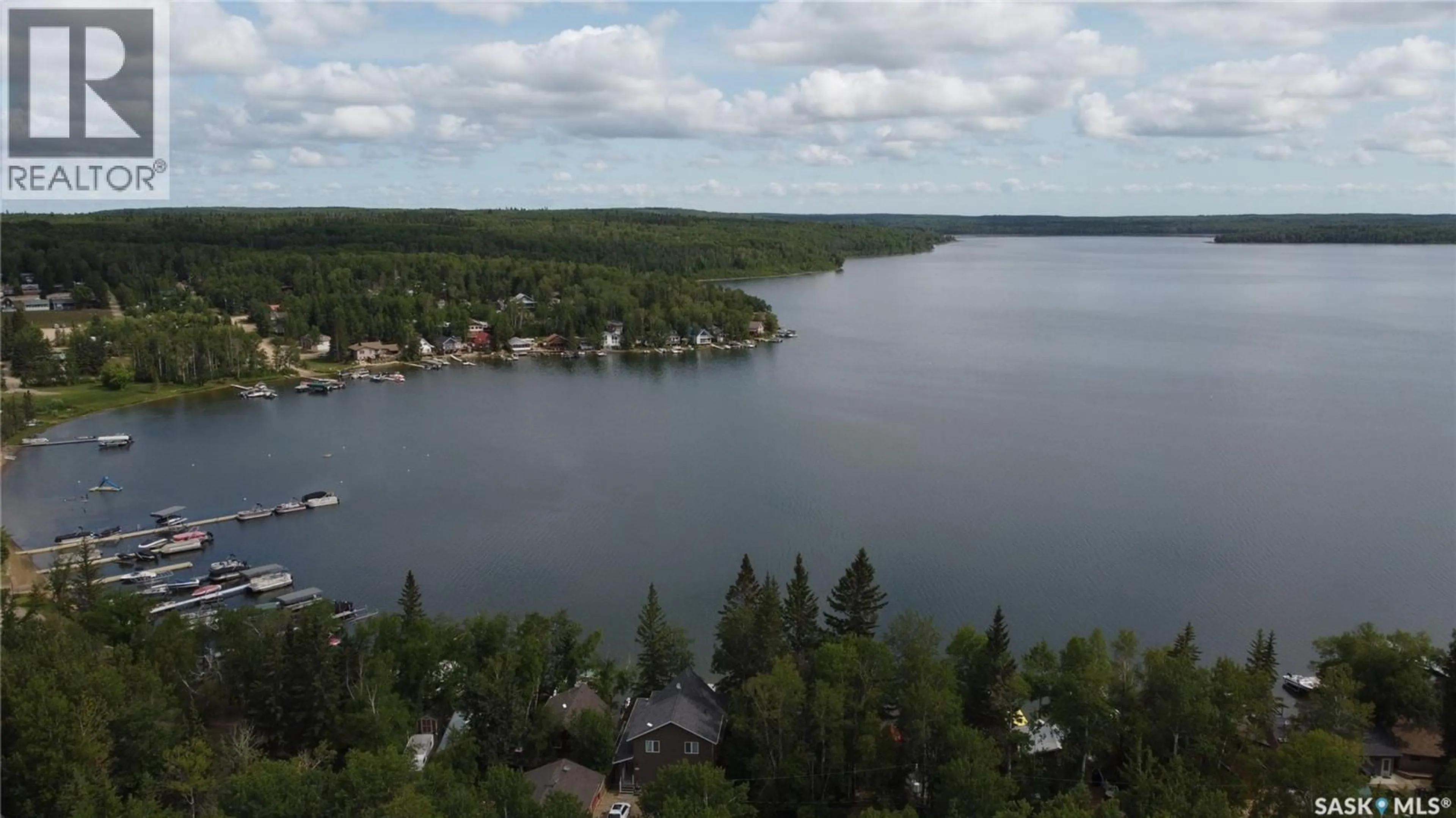 A pic from outside/outdoor area/front of a property/back of a property/a pic from drone, water/lake/river/ocean view for 1100 LAKESIDE ROAD, Marean Lake Saskatchewan S0E0R0