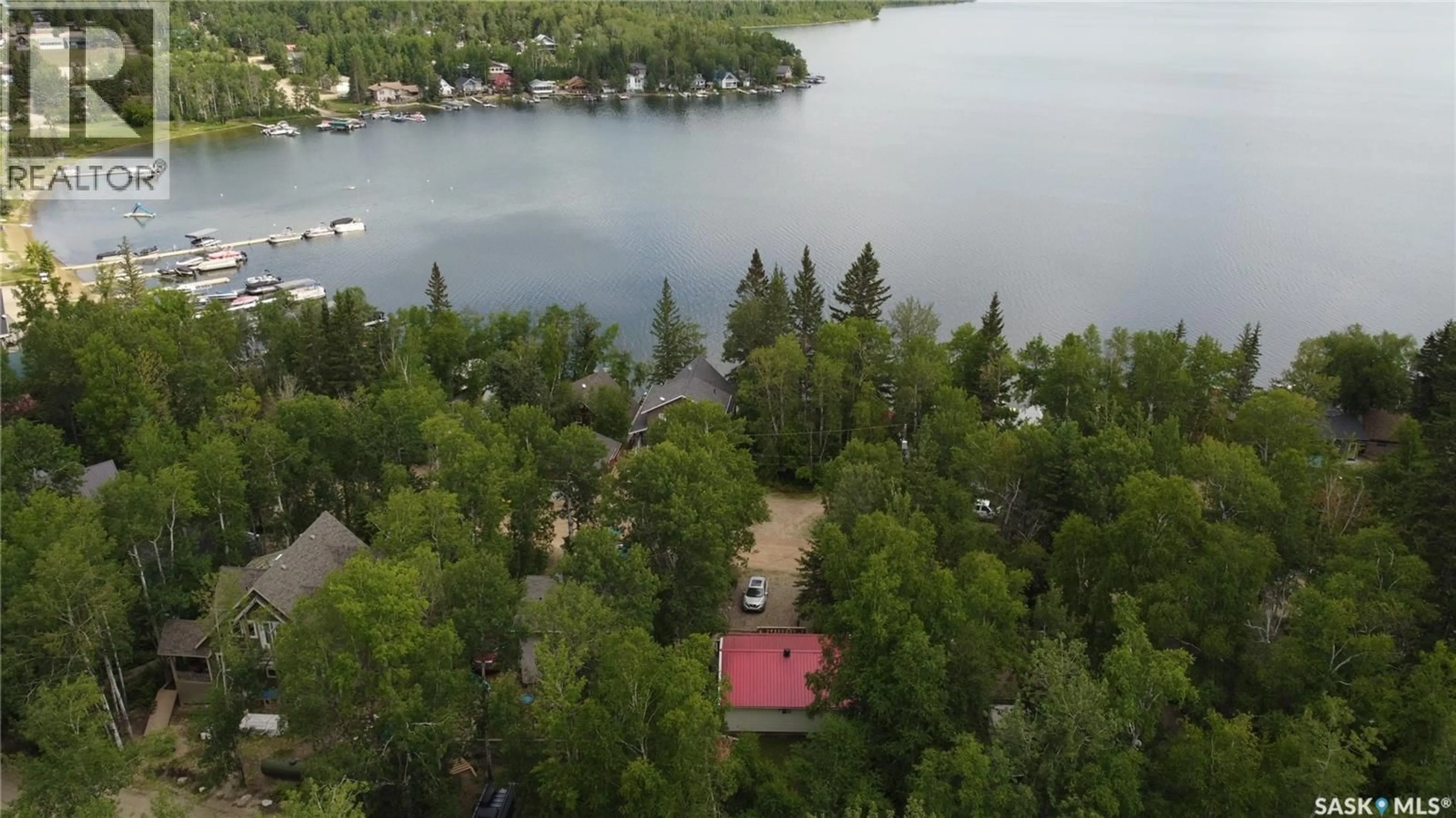 A pic from outside/outdoor area/front of a property/back of a property/a pic from drone, water/lake/river/ocean view for 1100 LAKESIDE ROAD, Marean Lake Saskatchewan S0E0R0