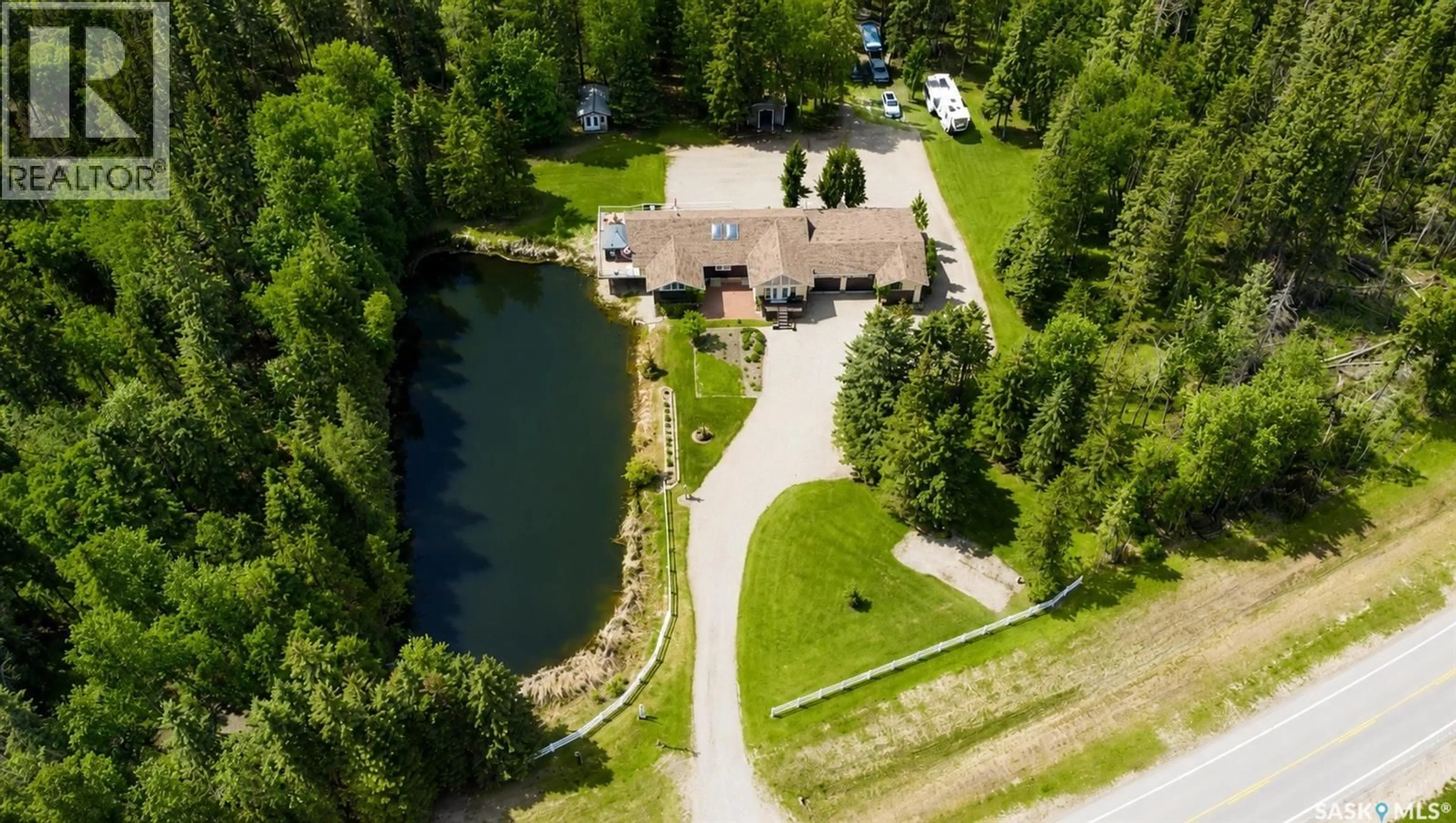 A pic from outside/outdoor area/front of a property/back of a property/a pic from drone, water/lake/river/ocean view for CHITIEK LAKE ACREAGE, Chitek Lake Saskatchewan S0J0L0