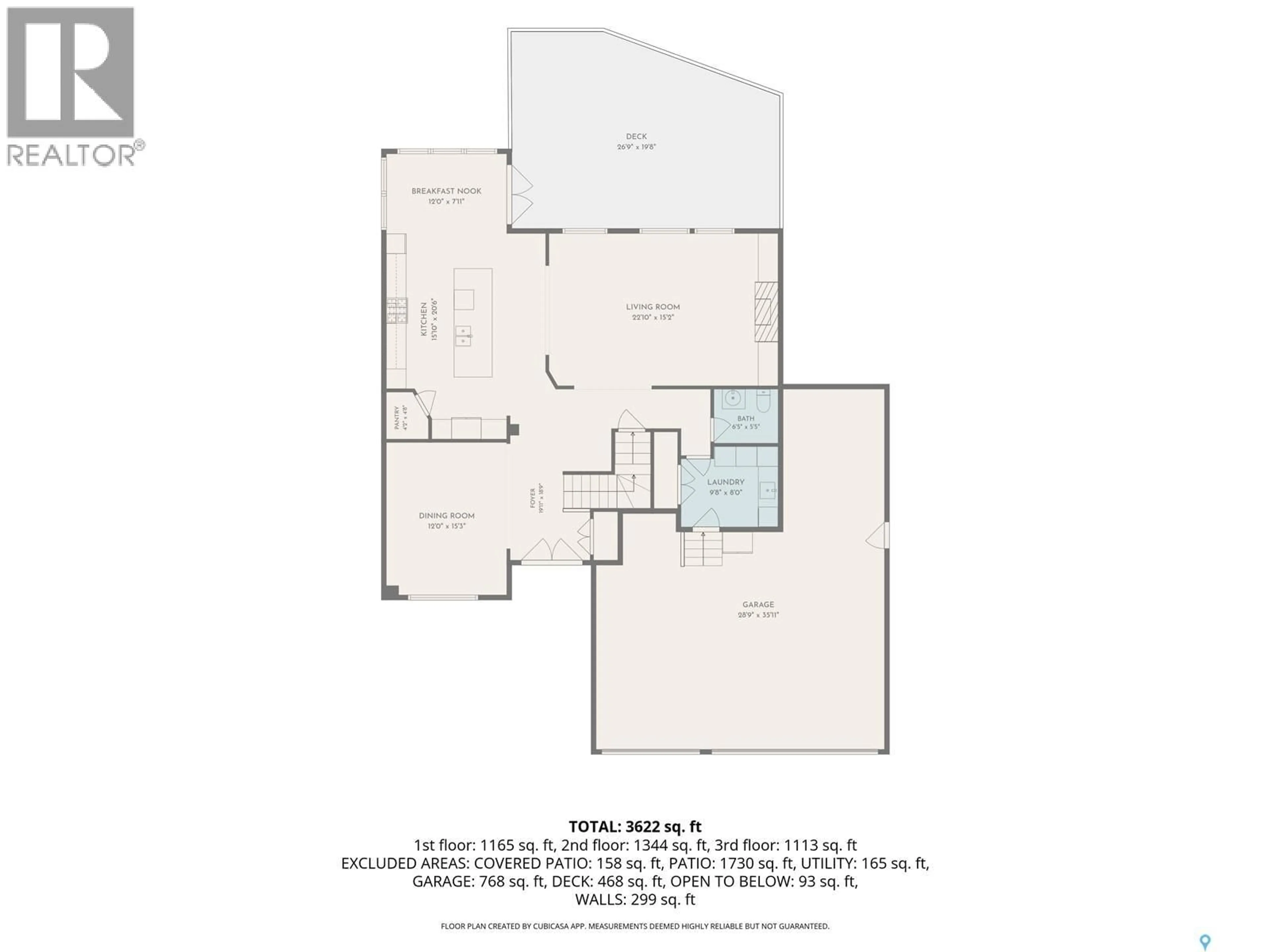 Floor plan for 214 BAYFIELD PLACE, Saskatoon Saskatchewan S7V1E3