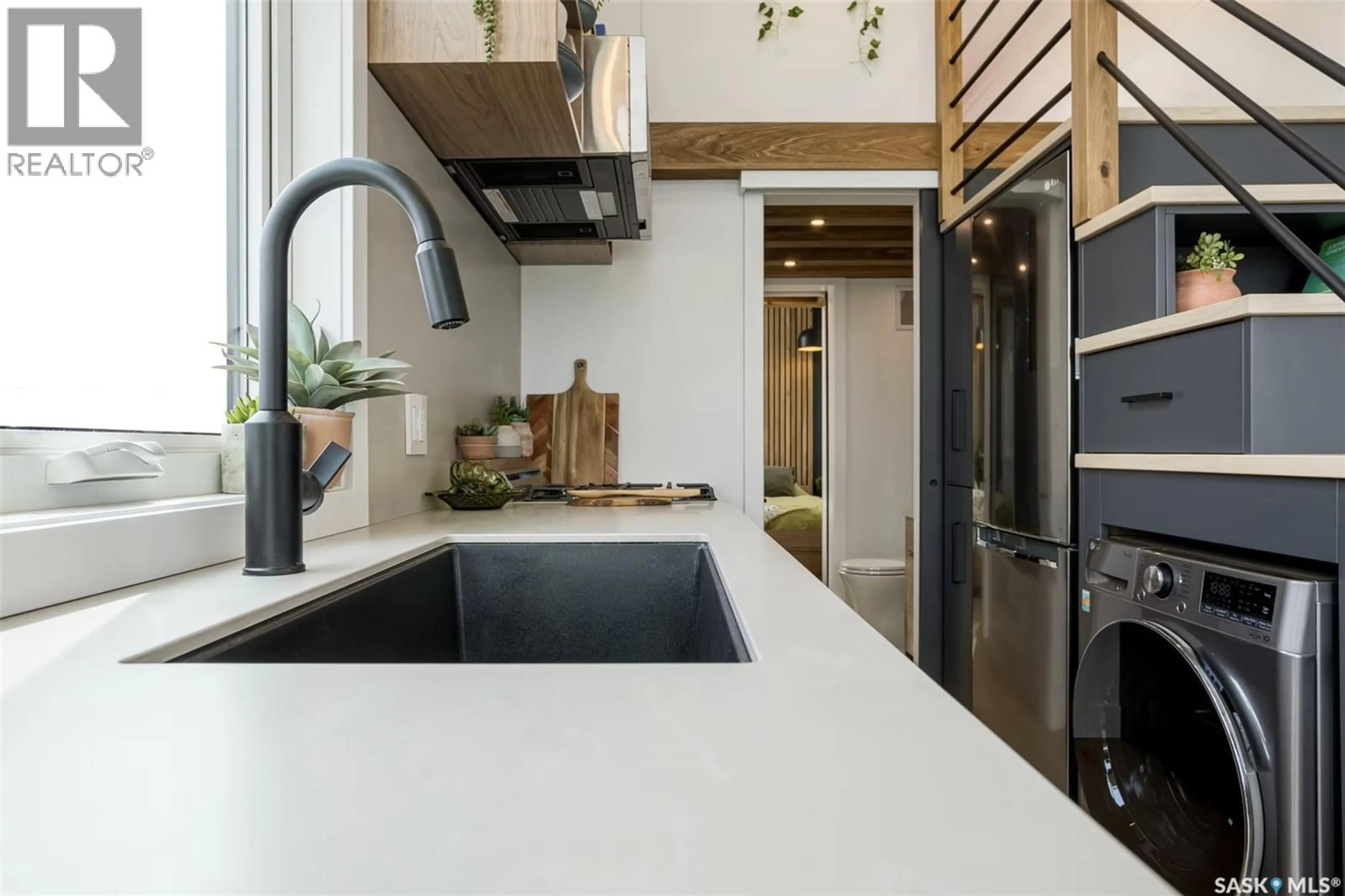 Contemporary kitchen, ceramic/tile floor for 14 WILLOW ROAD, Dixon Lake Saskatchewan S0K1A0