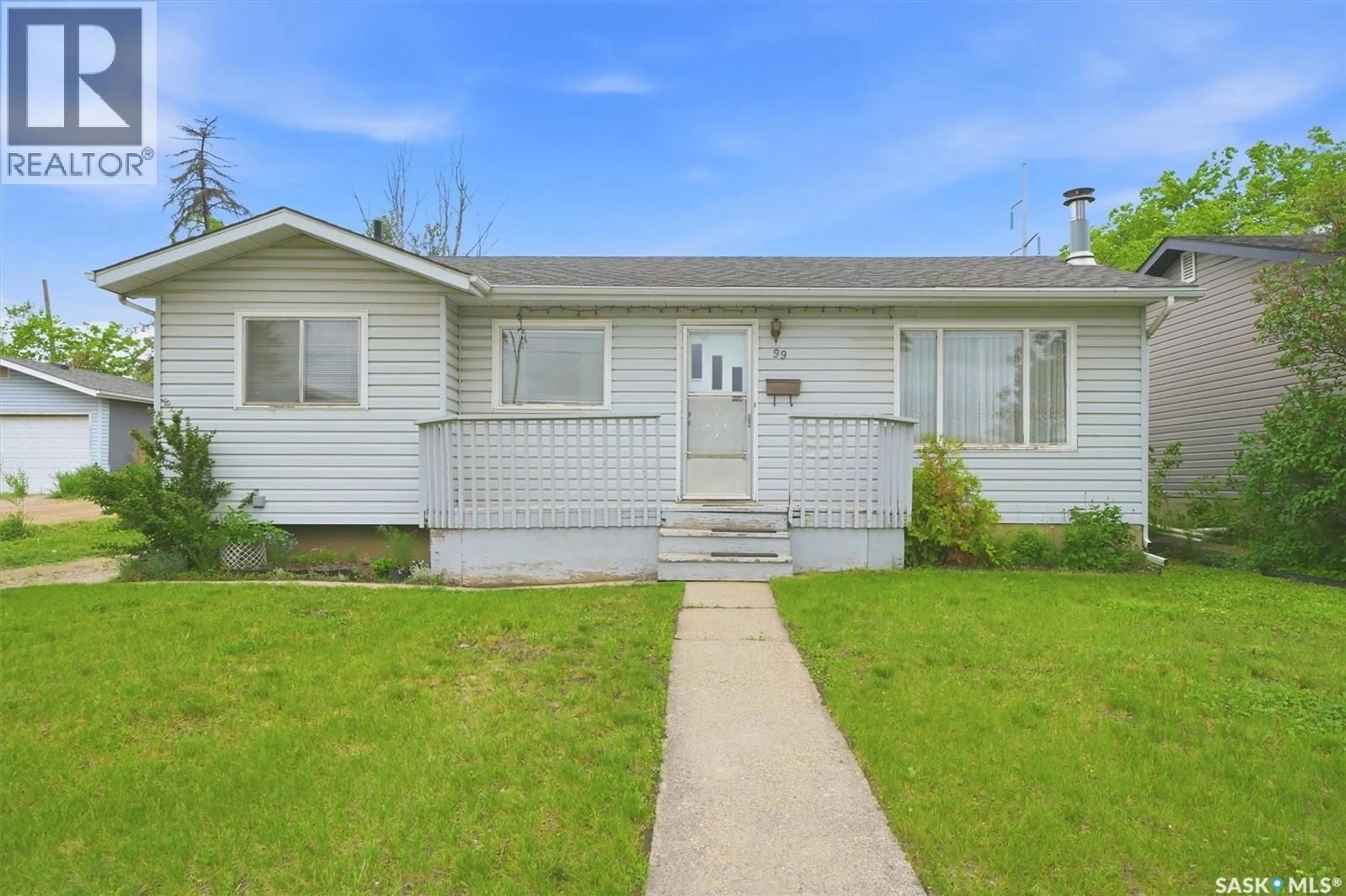 Home with vinyl exterior material, street for 99 HOWELL AVENUE, Saskatoon Saskatchewan S7L3S9