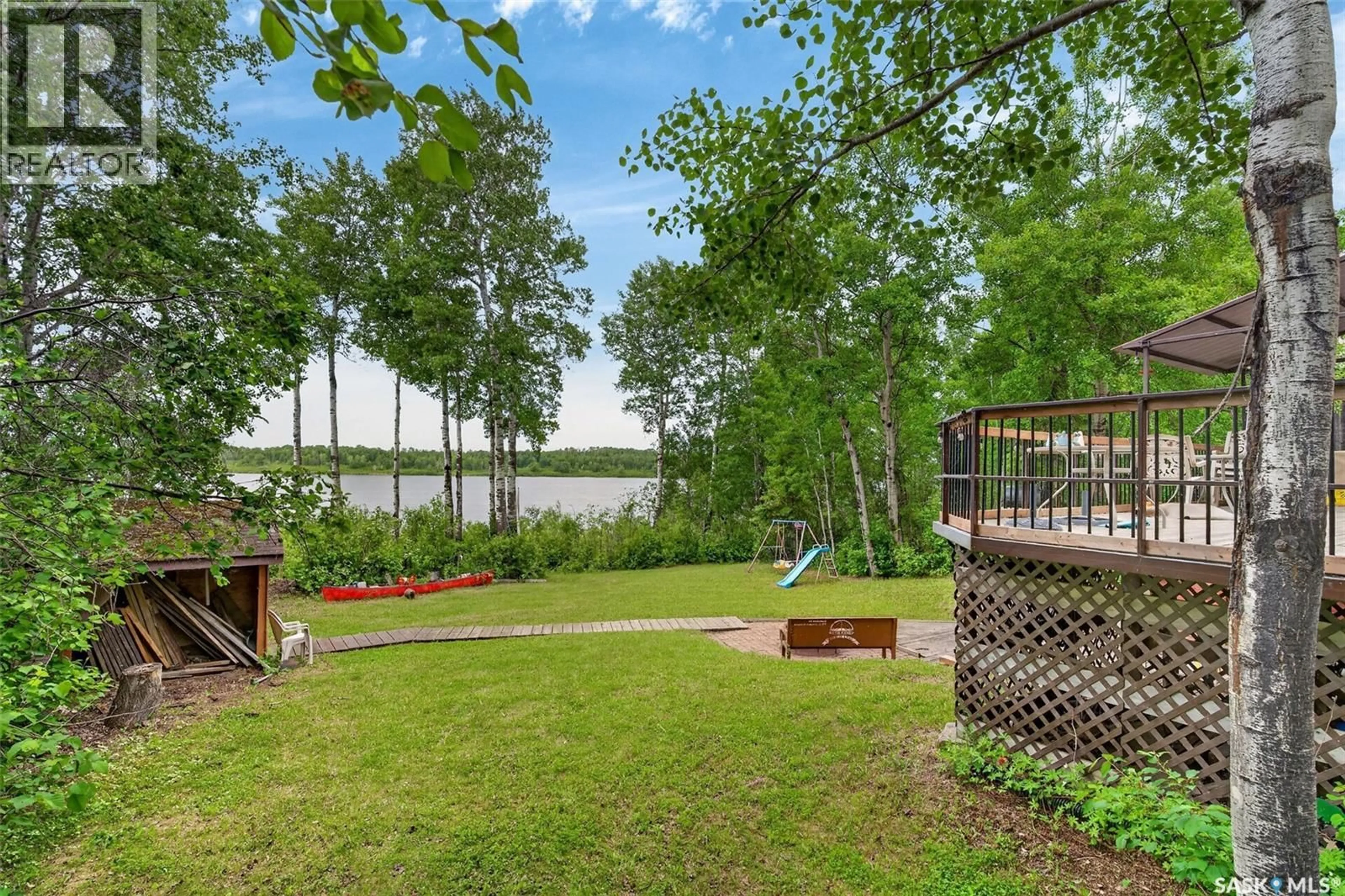 Patio, water/lake/river/ocean view for 104 OSKUNAMOO DRIVE, Greenwater Provincial Park Saskatchewan S0E1H0