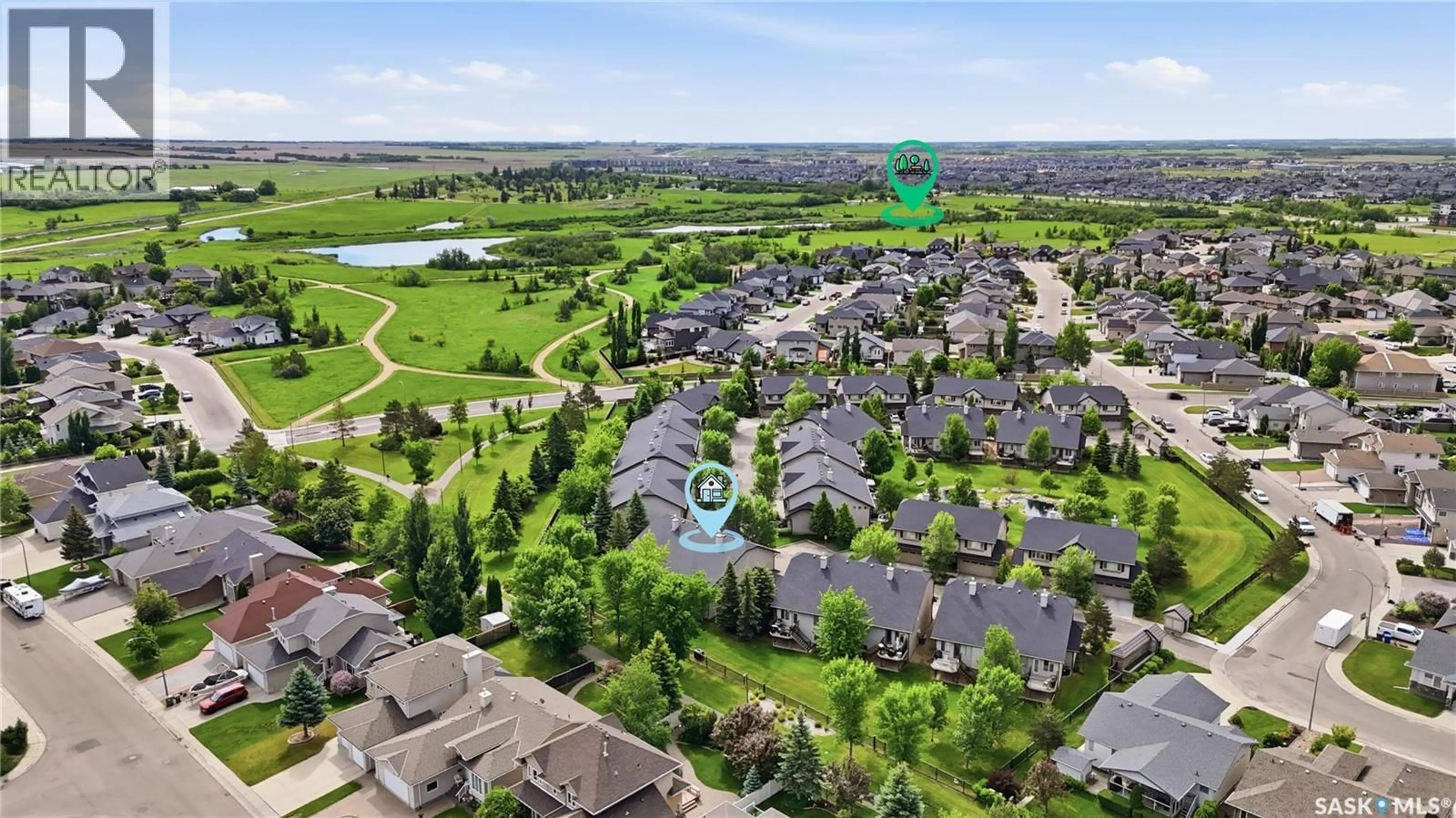 A pic from outside/outdoor area/front of a property/back of a property/a pic from drone, water/lake/river/ocean view for 117 - 1110 BRIARWOOD ROAD, Saskatoon Saskatchewan S7N0A1