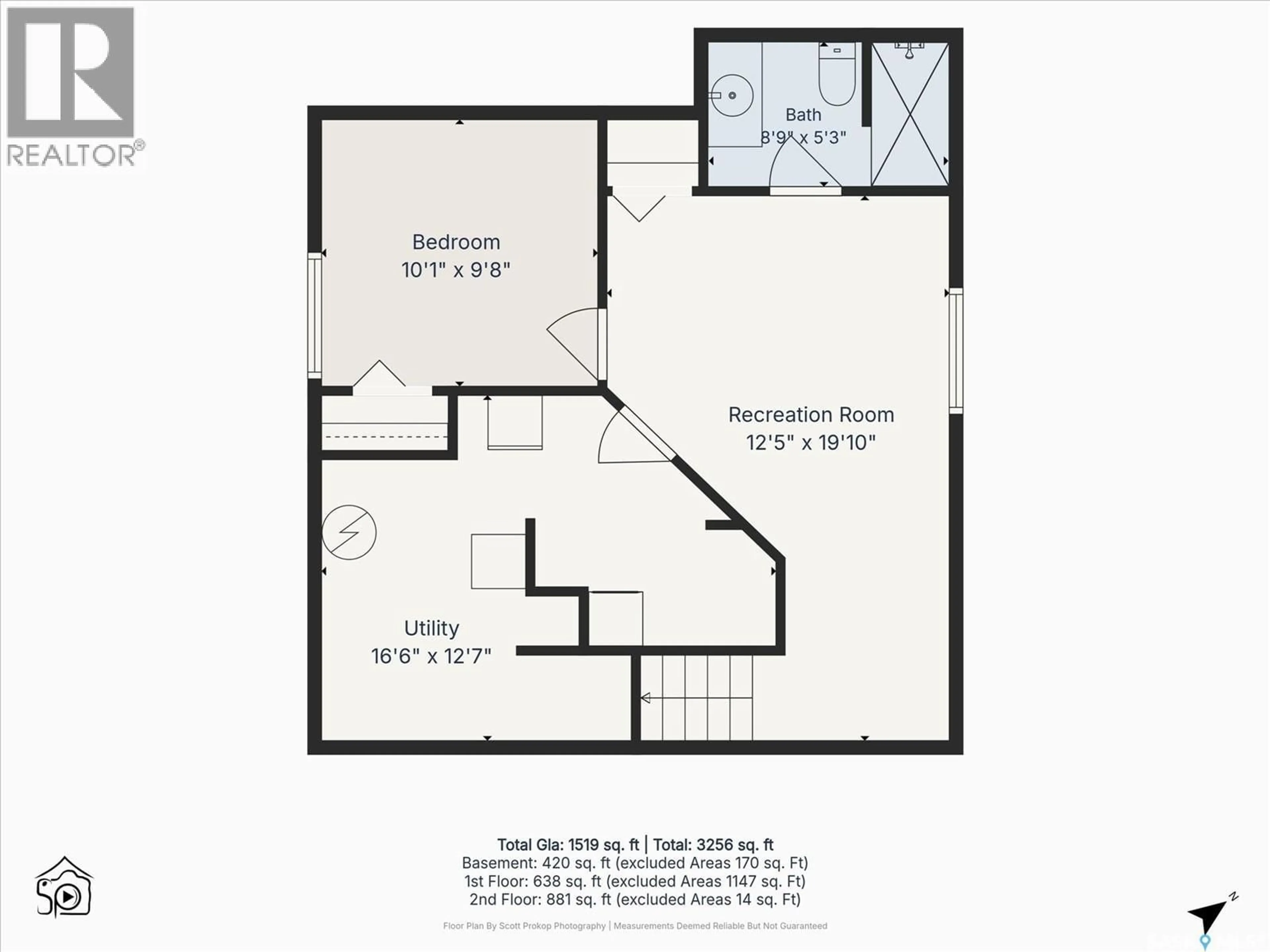 Floor plan for 1358 DENHAM CRESCENT, Saskatoon Saskatchewan S7R0B1