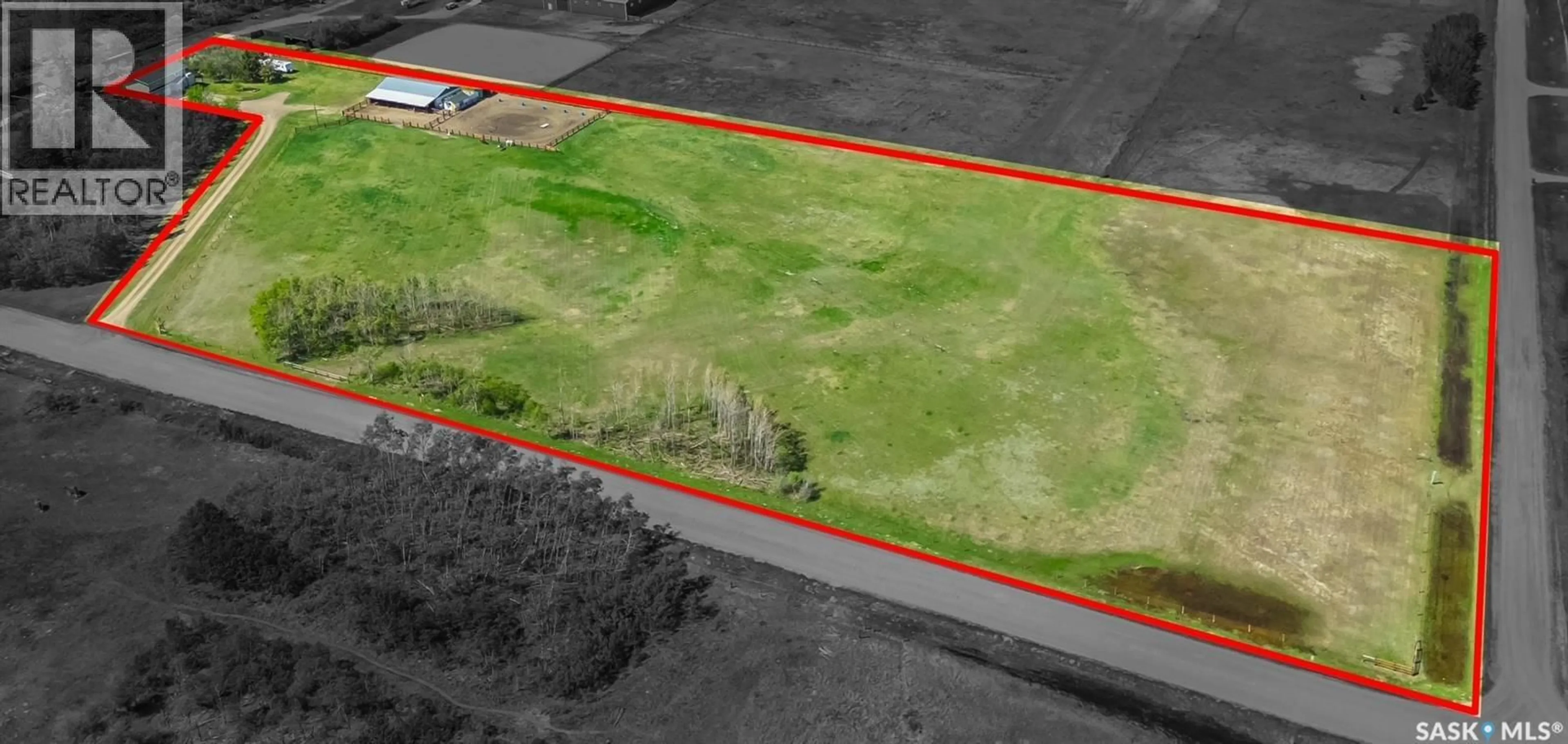 A pic from outside/outdoor area/front of a property/back of a property/a pic from drone, street for Acres - 10 TAMKE ROAD, Corman Park Rm No. 344 Saskatchewan S7K3J8