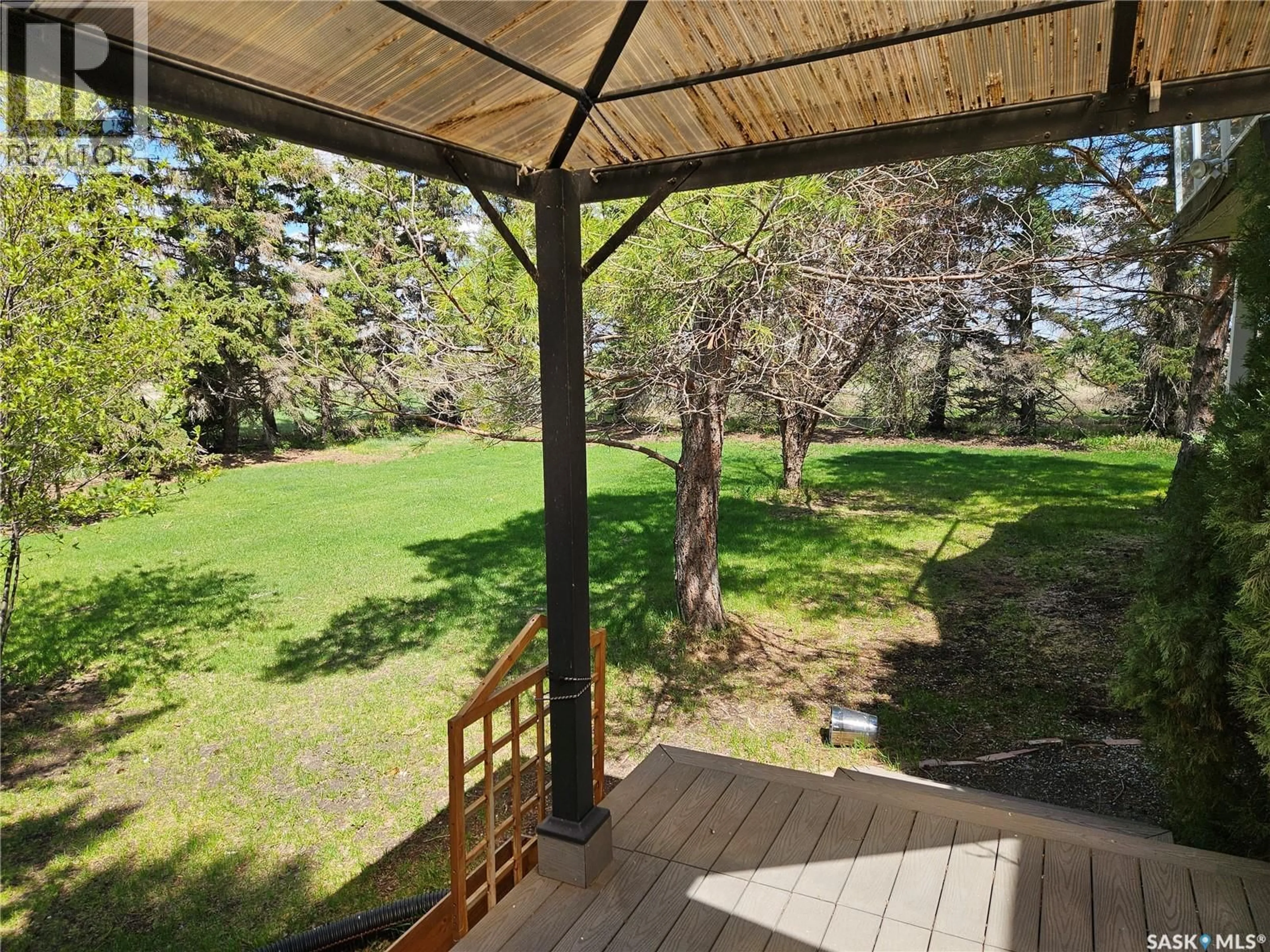 Patio, forest/trees view for 128 LAJORD, Lajord Rm No. 128 Saskatchewan S4P2Z3