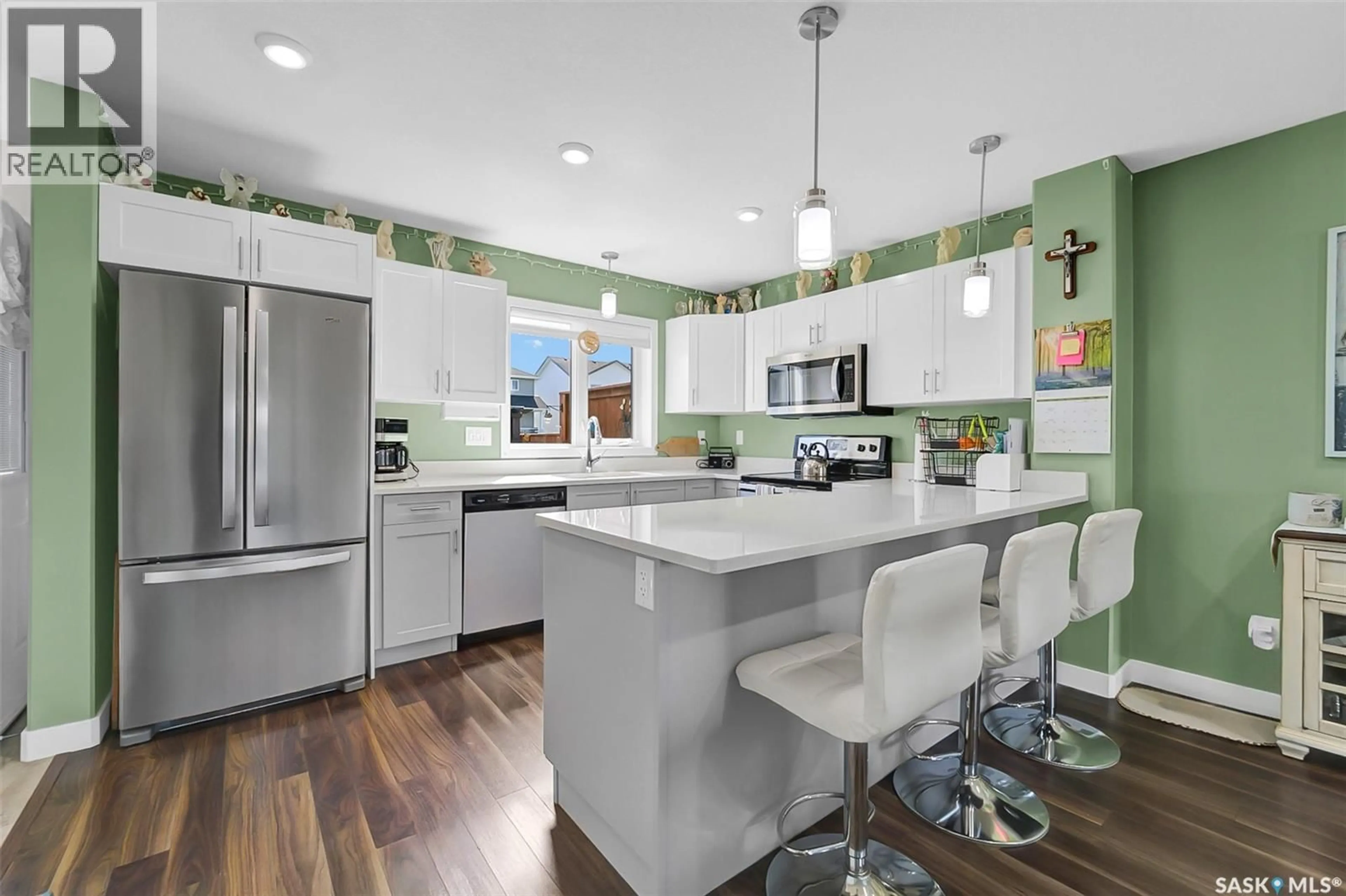 Open concept kitchen, ceramic/tile floor for 133 CODETTE LANE, Martensville Saskatchewan S0K2T1