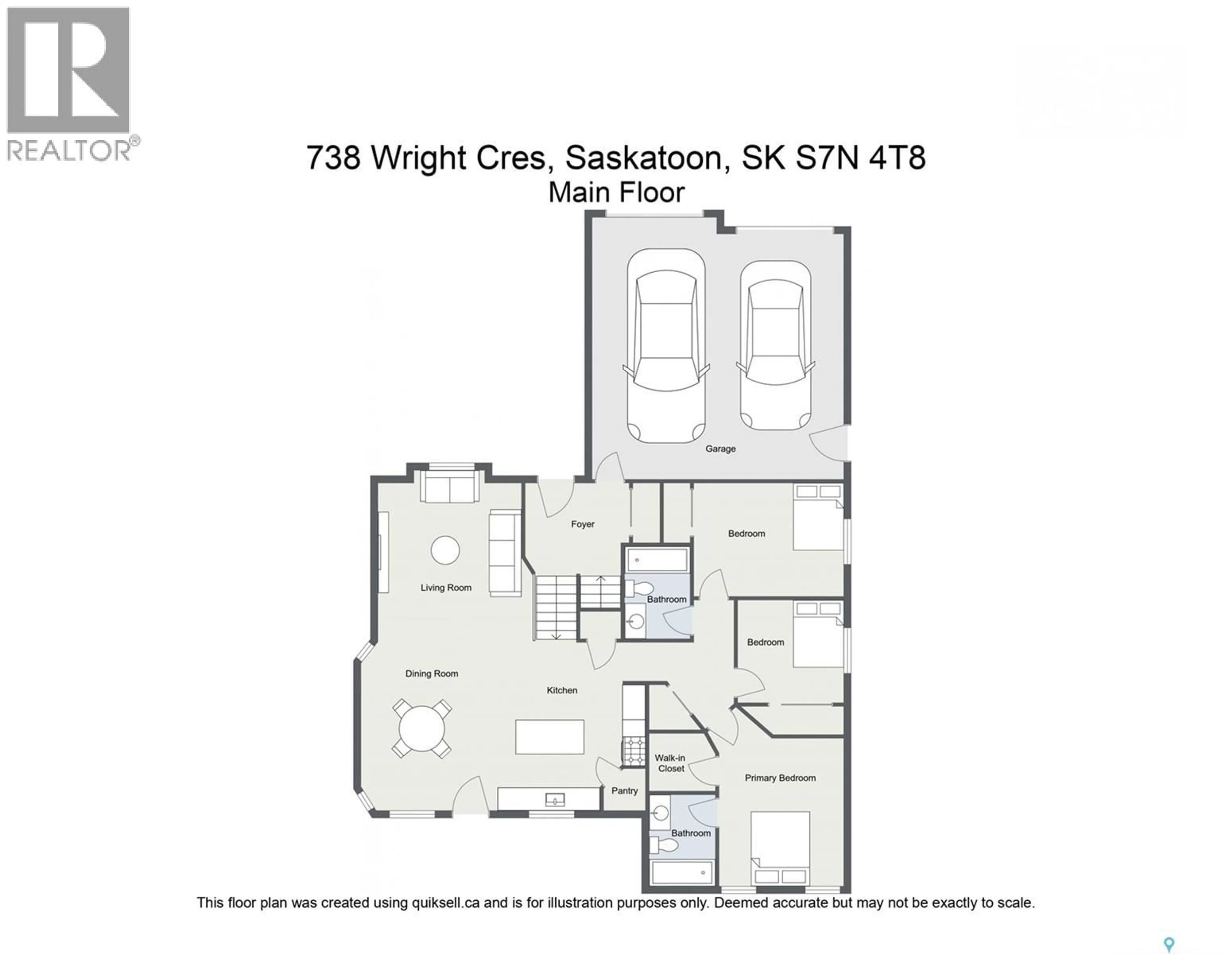 Floor plan for 738 WRIGHT CRESCENT, Saskatoon Saskatchewan S7N4T8