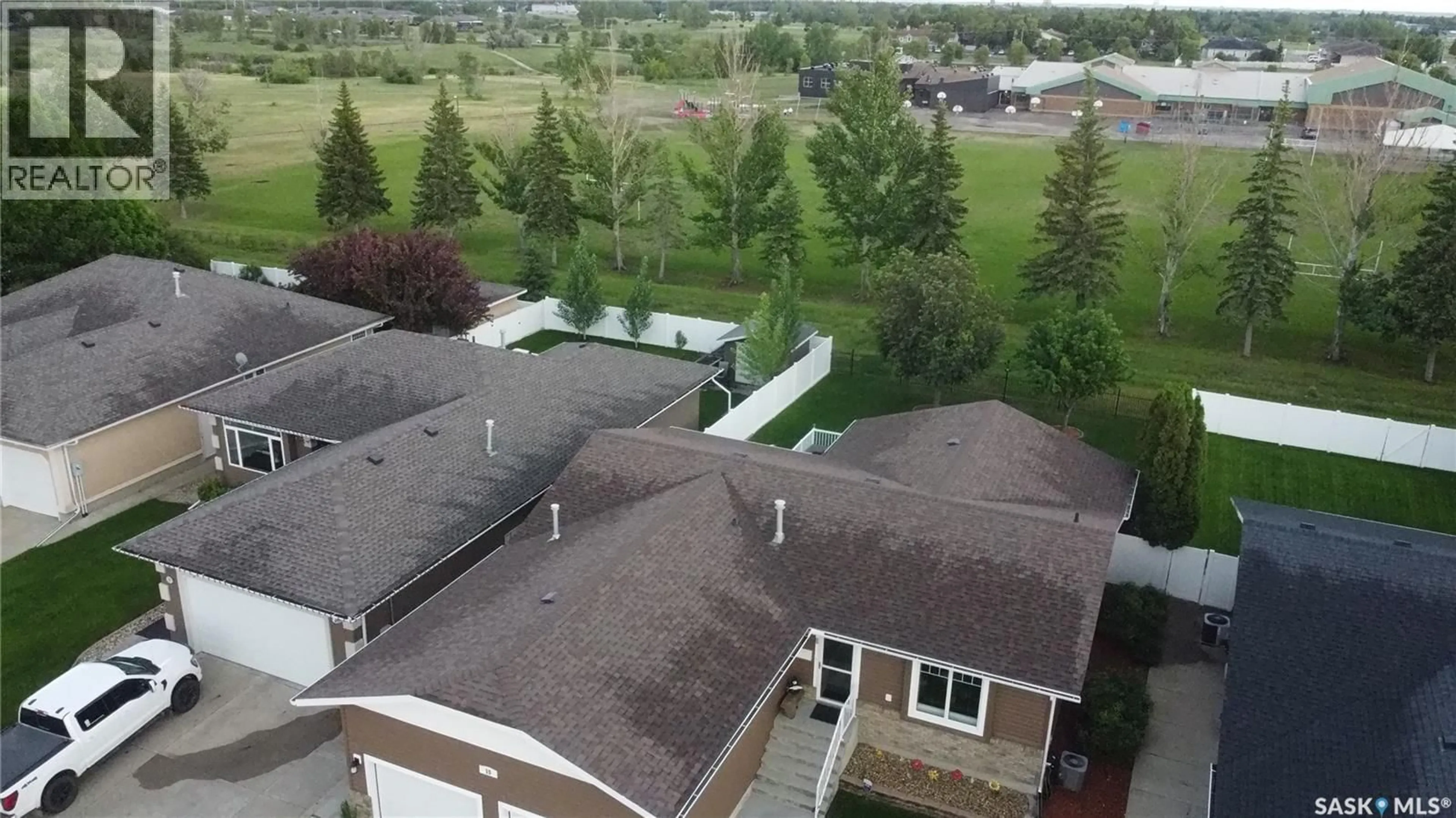 A pic from outside/outdoor area/front of a property/back of a property/a pic from drone, city buildings view from balcony for 15 MARIGOLD CRESCENT, Moose Jaw Saskatchewan S6J1L2