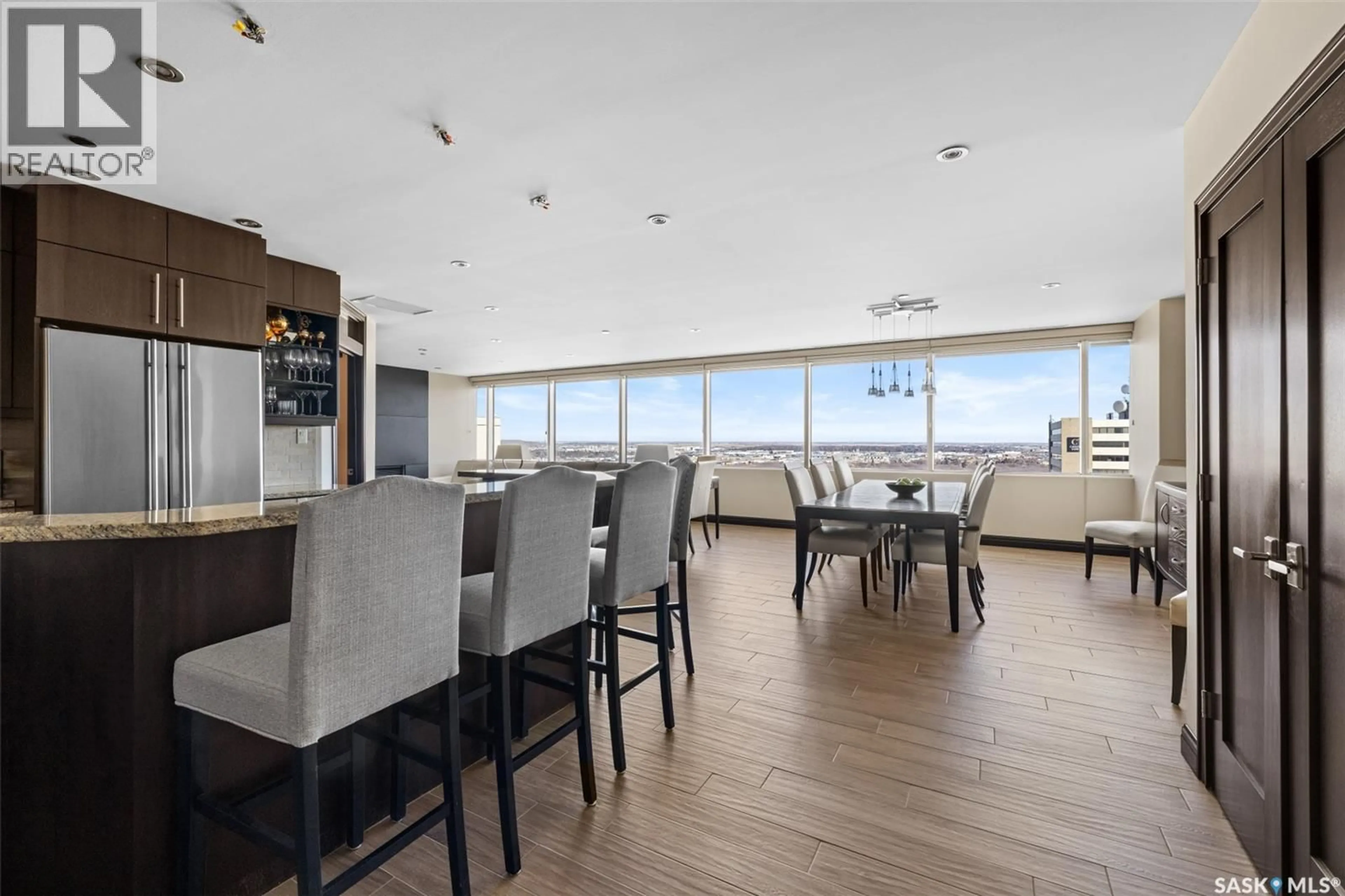 Dining room, wood/laminate floor for PH208 - 1914 HAMILTON STREET, Regina Saskatchewan S4P3N6