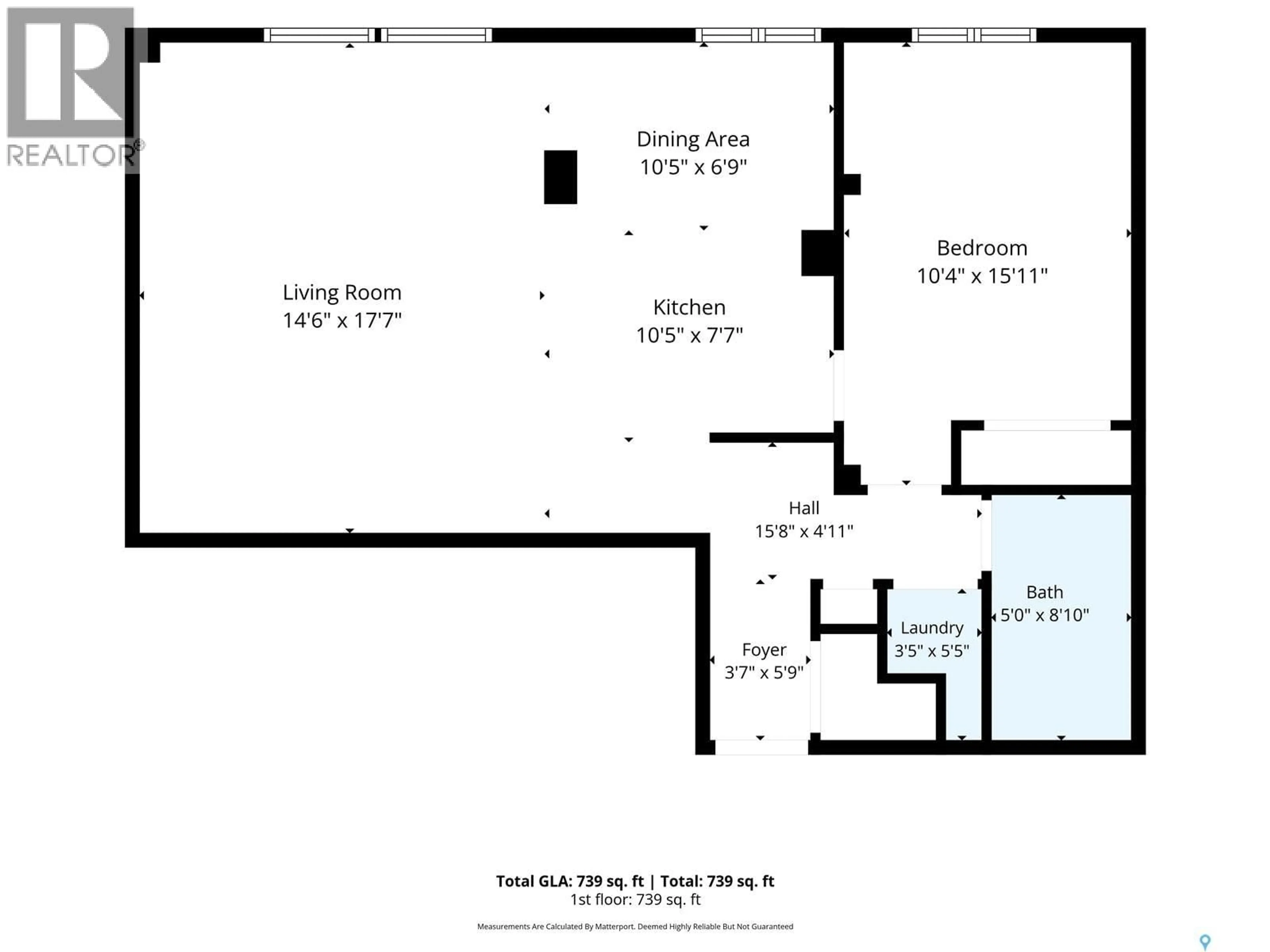 Floor plan for N - 505 320 5TH AVENUE, Saskatoon Saskatchewan S7K2P5