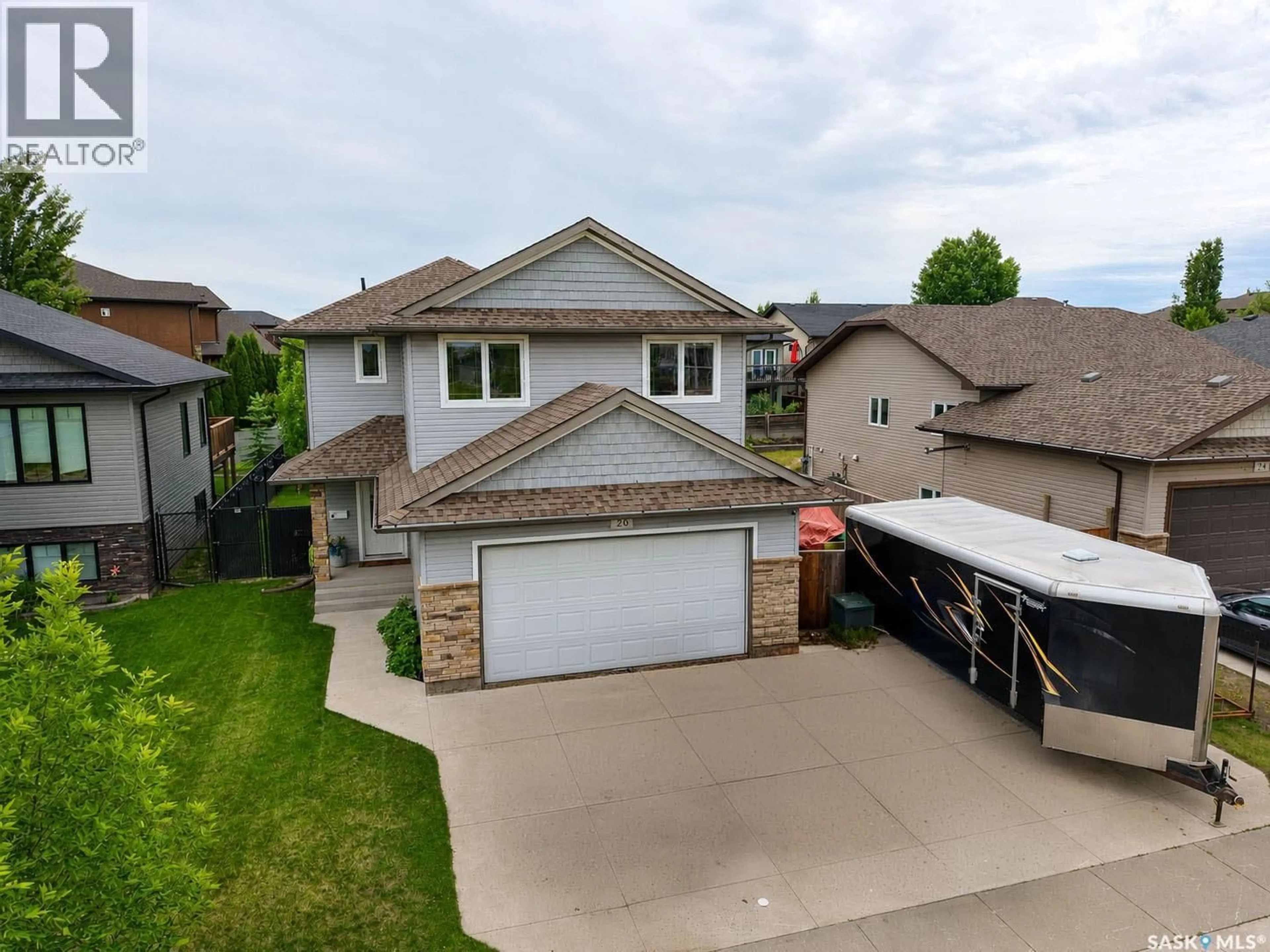 A pic from outside/outdoor area/front of a property/back of a property/a pic from drone, street for 26 GUY DRIVE, Prince Albert Saskatchewan S6X0A3